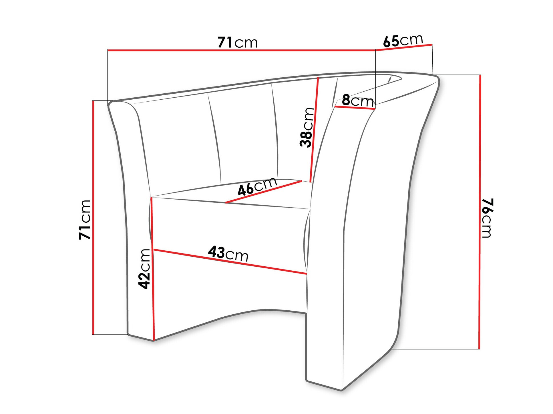 Fauteuil Meriden 100 (Soft 017)