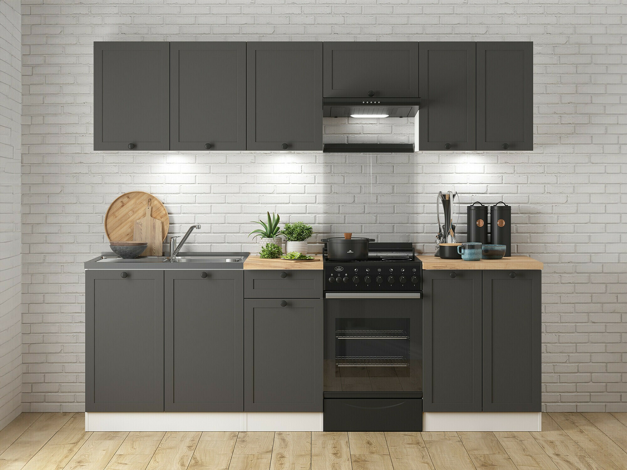 Modulaire spoelbakkast met deuren Classic Grey 115