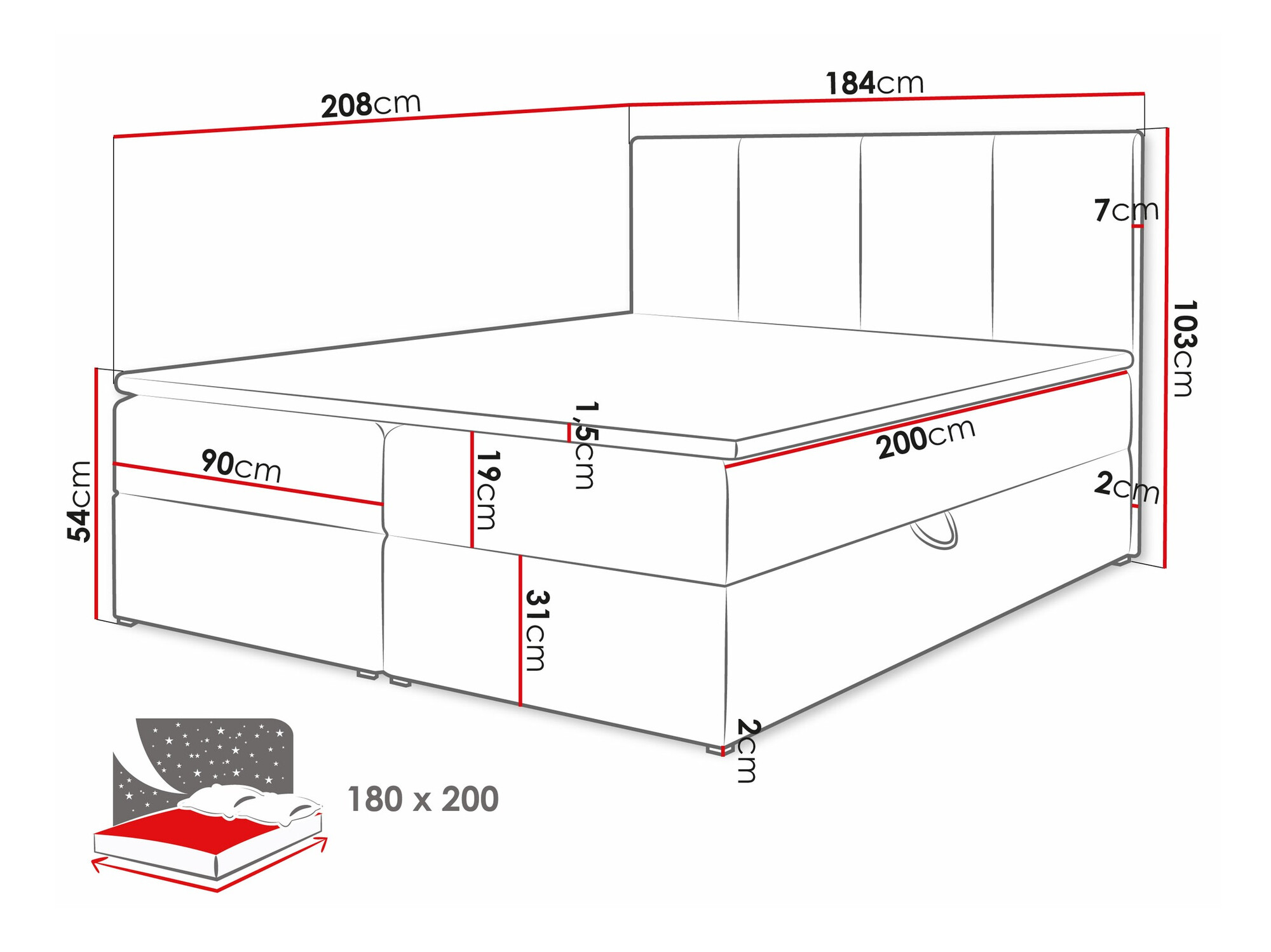 Boxspring Baltimore 147 (Manila 02)