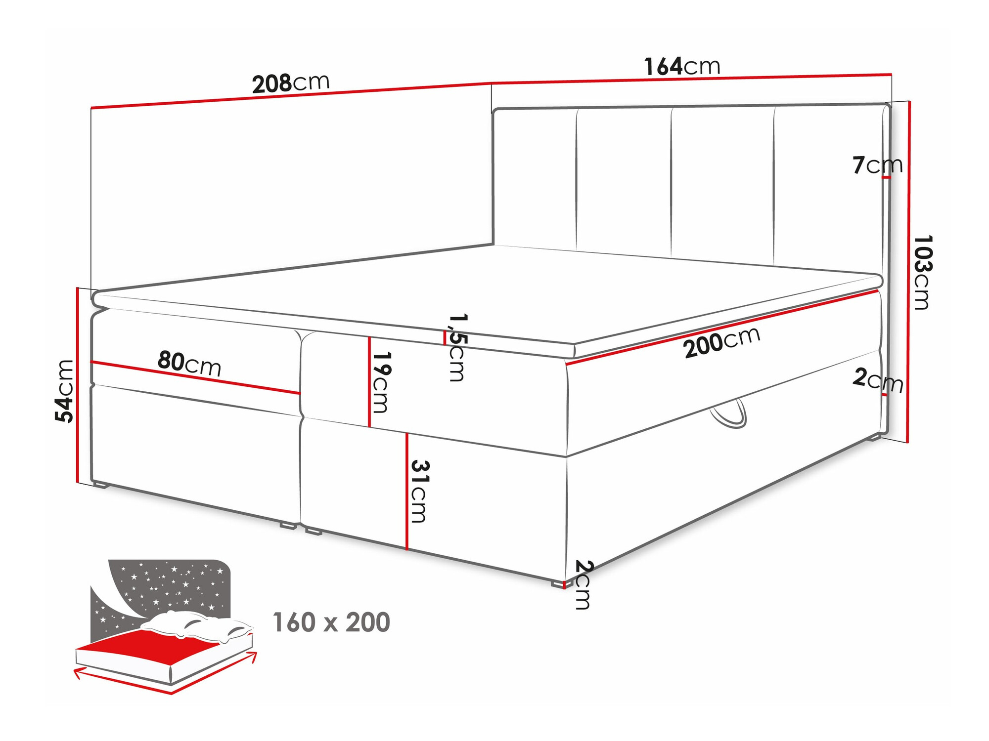 Boxspring Oppidum (Polo 872)