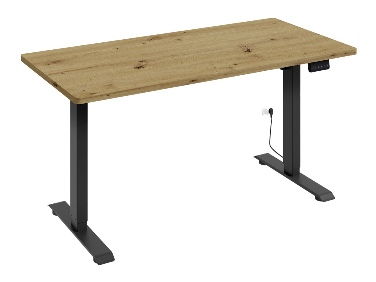 In hoogte verstelbaar bureau Buffalo 183 (Zwart)