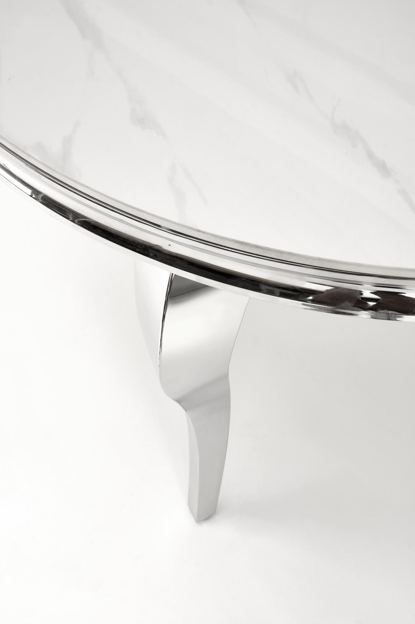 Tafel Houston 1813 (Wit marmer + Zilver)