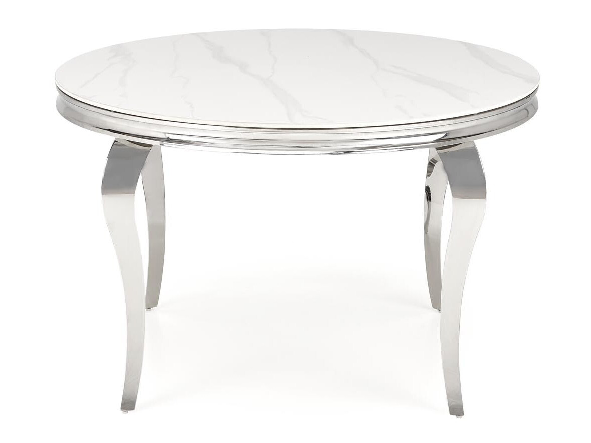 Tafel Houston 1813 (Wit marmer + Zilver)