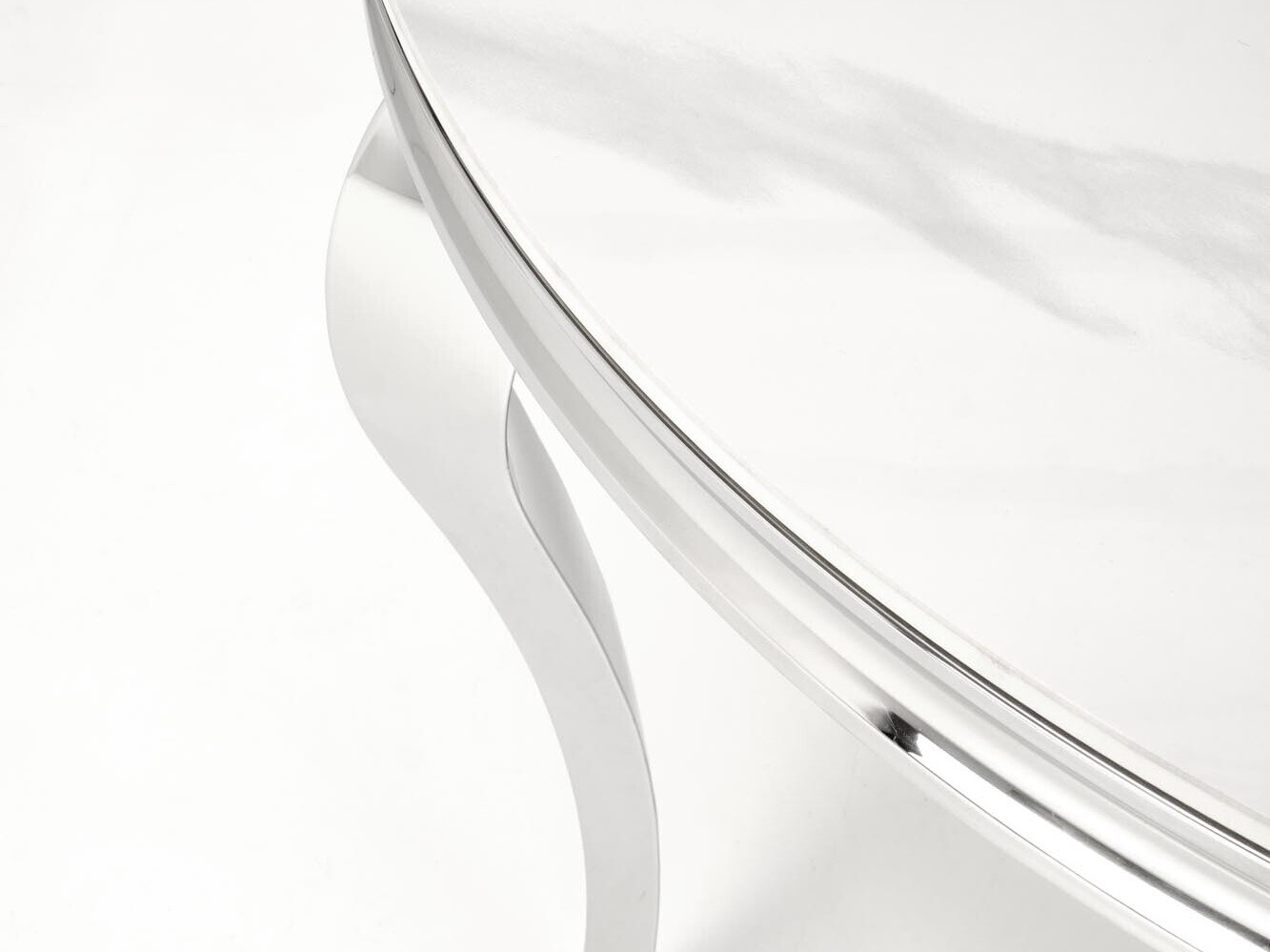 Tafel Houston 1813 (Wit marmer + Zilver)