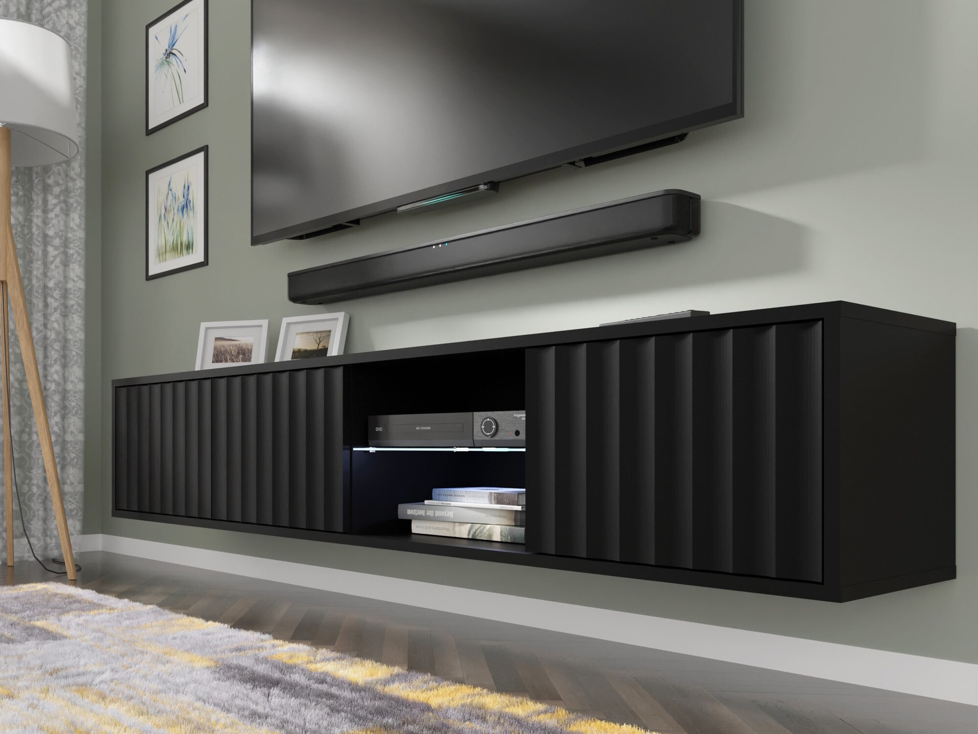 TV-meubel Buffalo 182 (Matzwart)