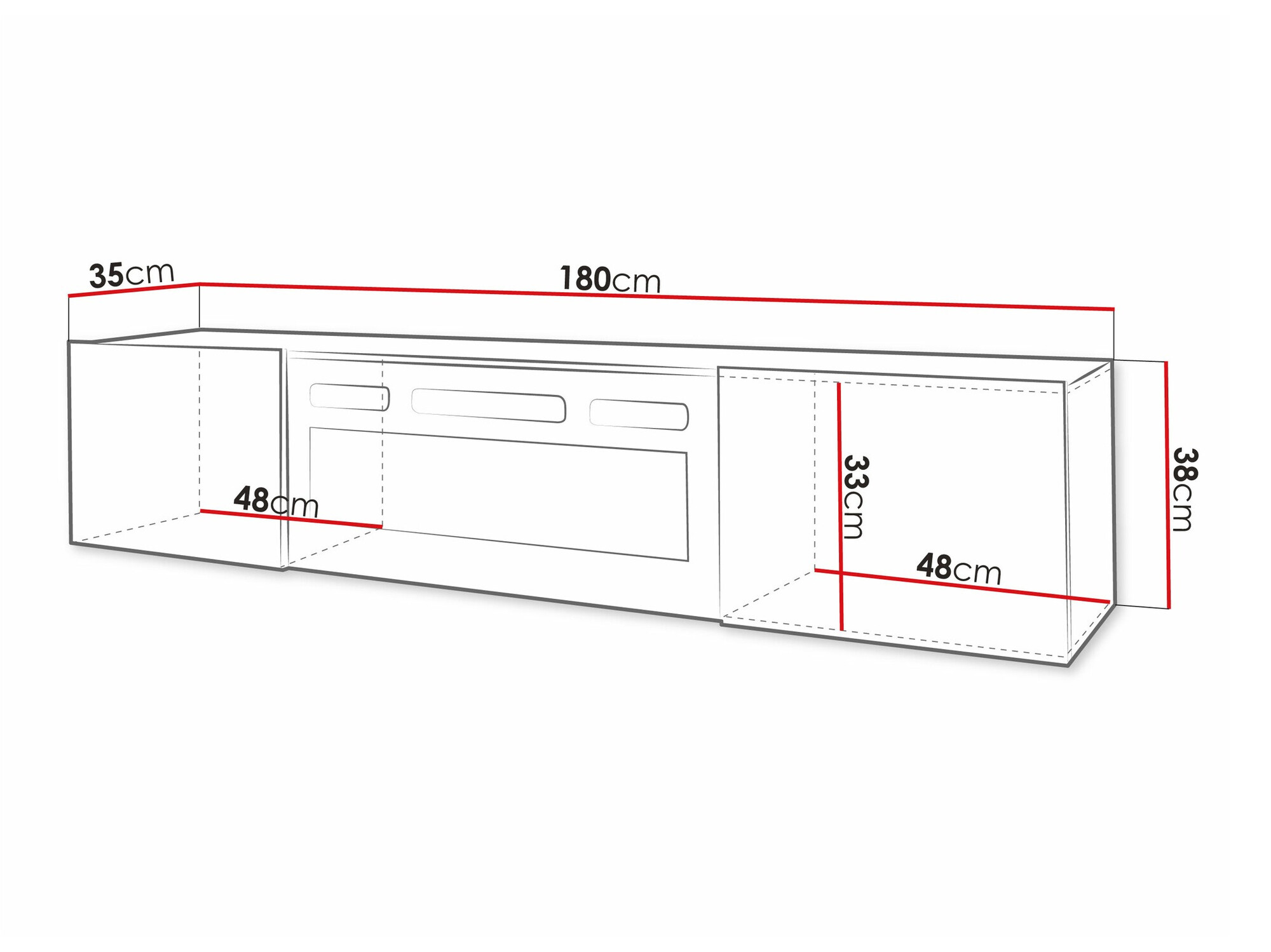 TV-meubel Levelbu 112 (Wit)
