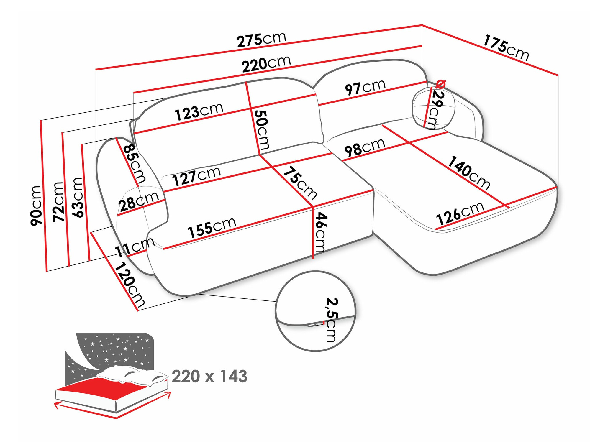Hoekbank TrendyNest 110 (Now Or Never 03)