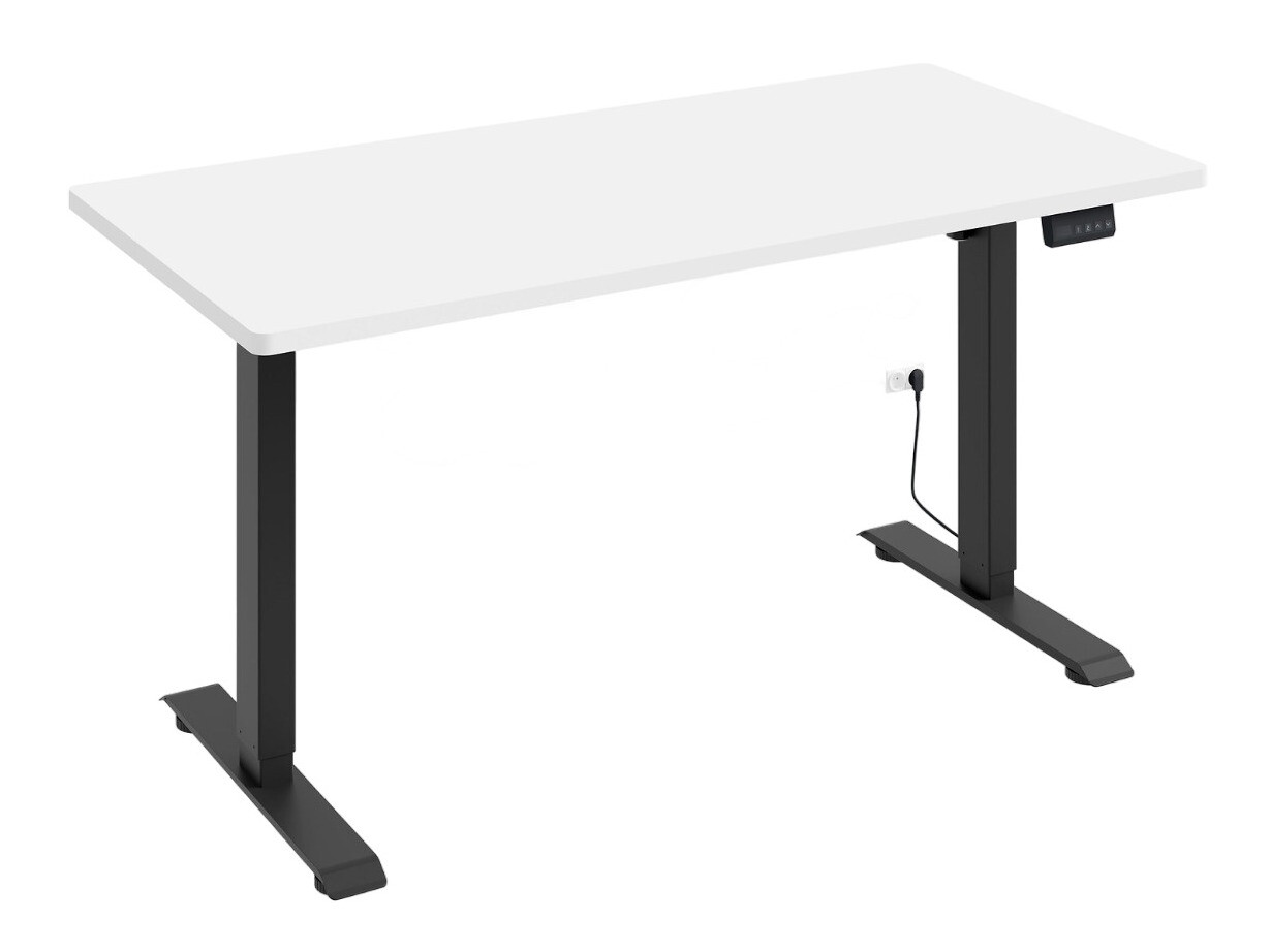 In hoogte verstelbaar bureau Buffalo 184 (Zwart)