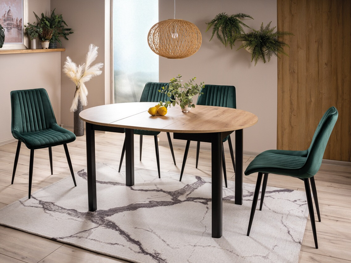 Tafel Detroit 899 (Artisan eiken + Zwart)