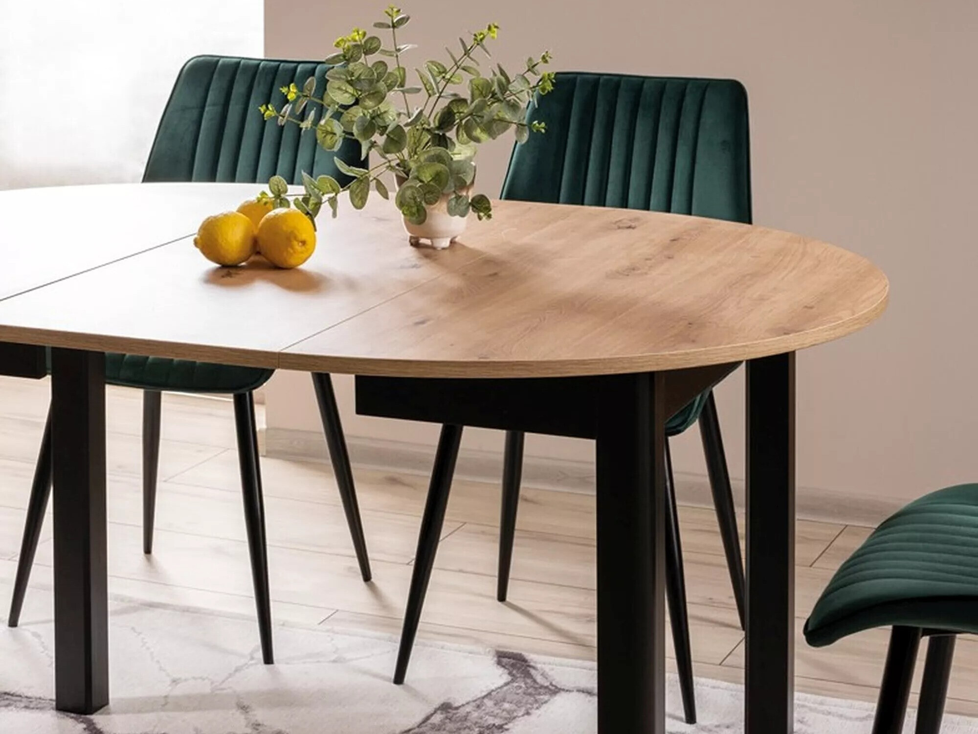Tafel Detroit 899 (Artisan eiken + Zwart)