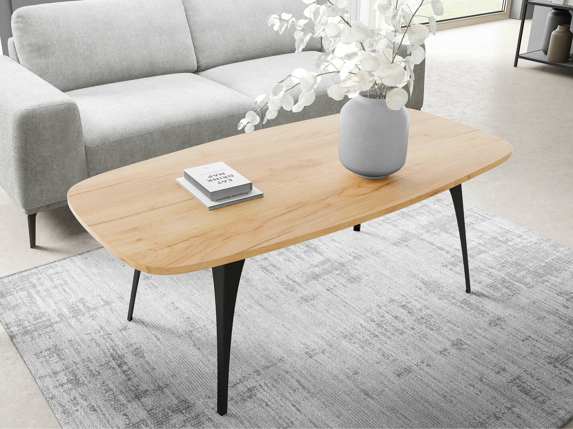 Salontafel Oswego 125 (Ambachtelijke gouden eik)