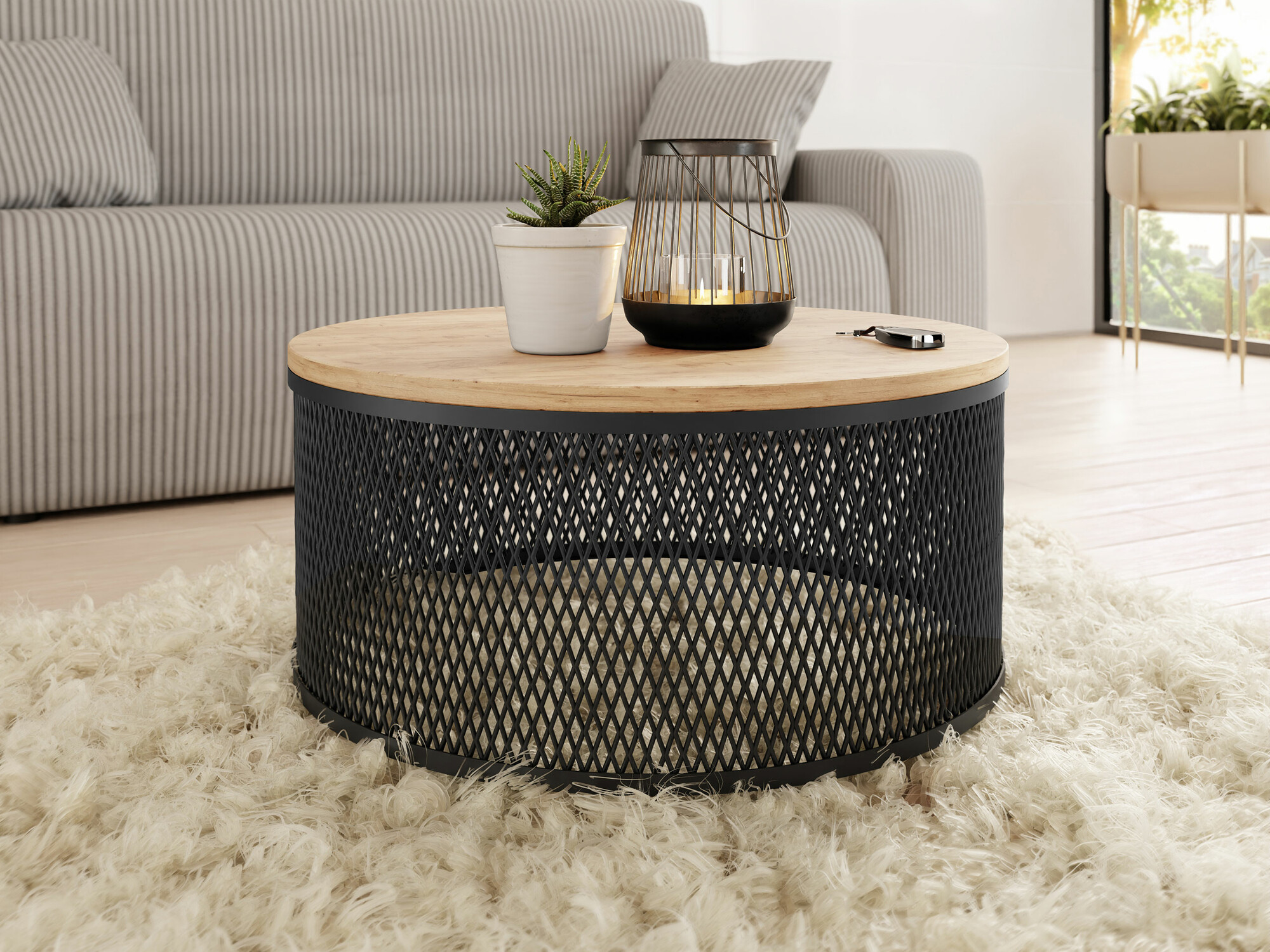 Salontafel Oswego 127 (Ambachtelijke gouden eik)