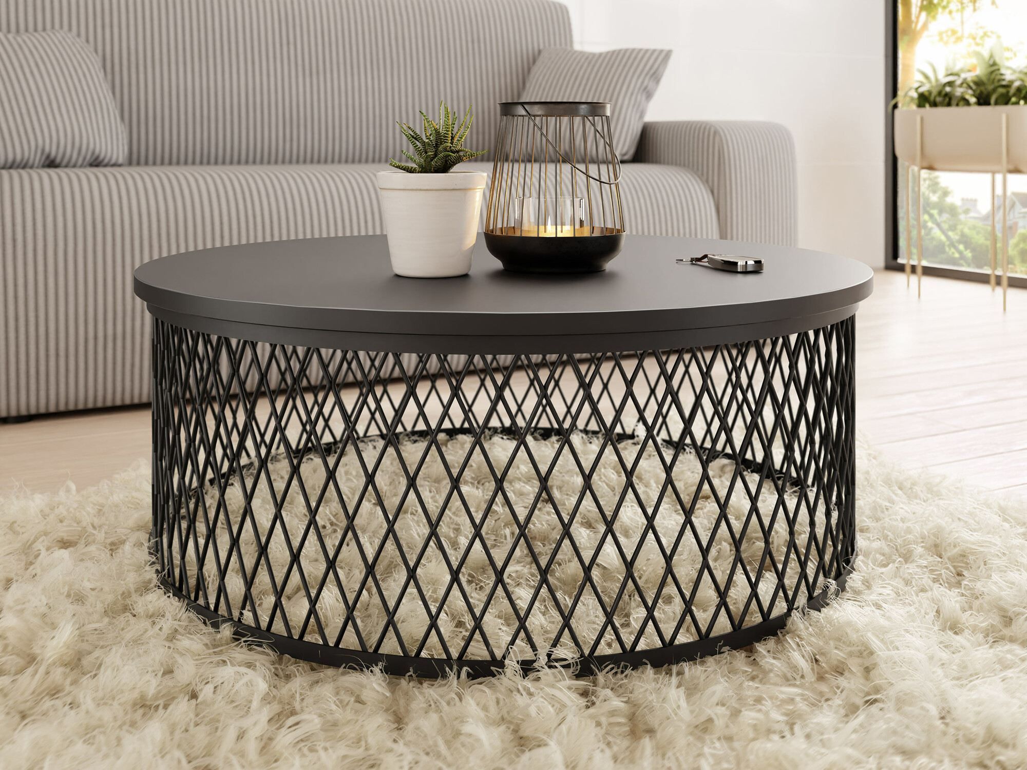 Salontafel Oswego 128 (Zwart)