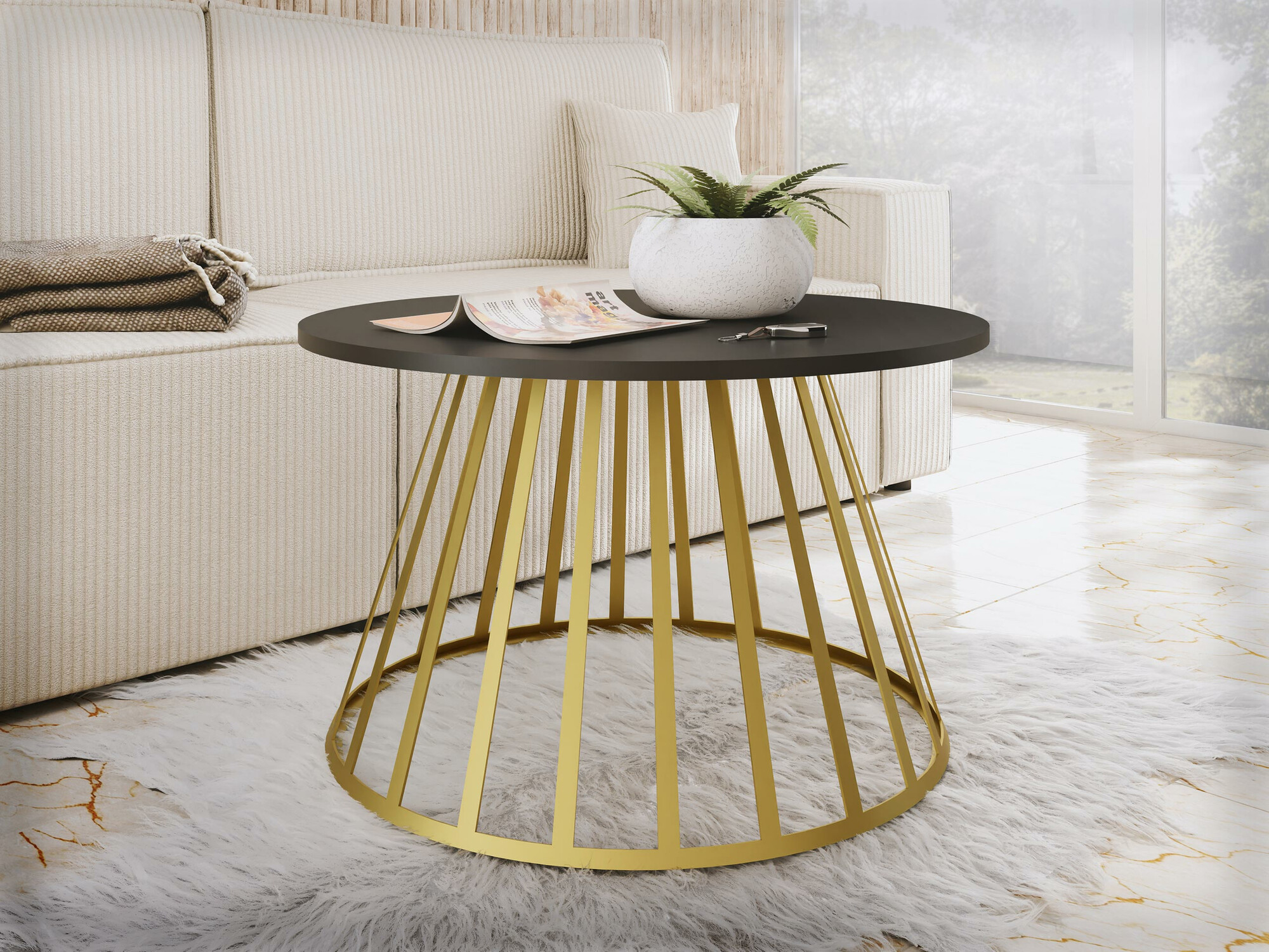 Salontafel Oswego 129 (Zwart)