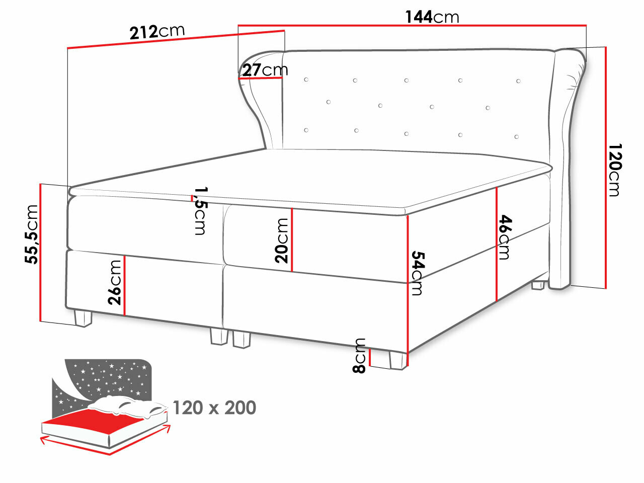 Boxspring Ovum (Prestige 2771)
