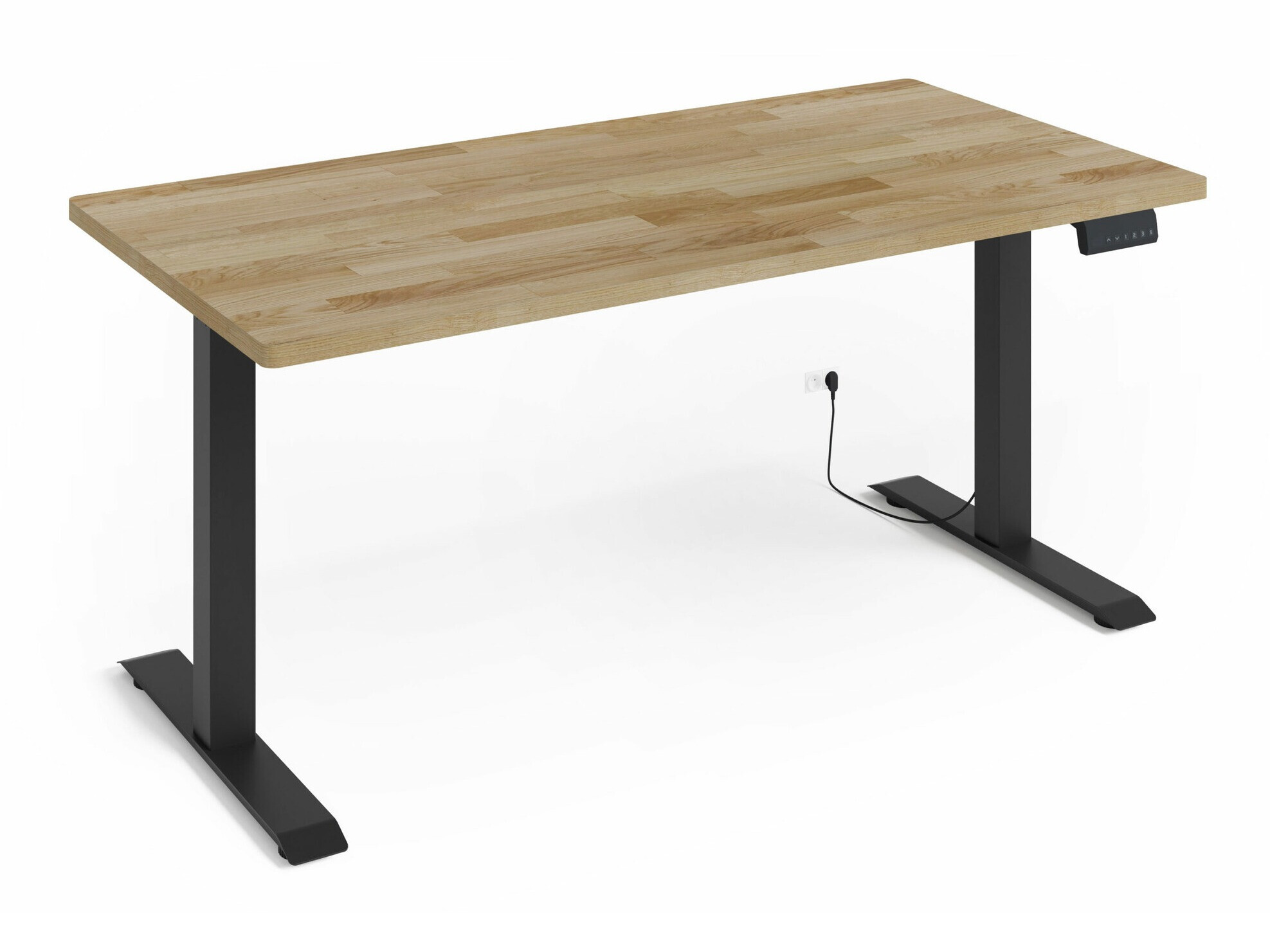 In hoogte verstelbaar bureau Buffalo 187 (Zwart)