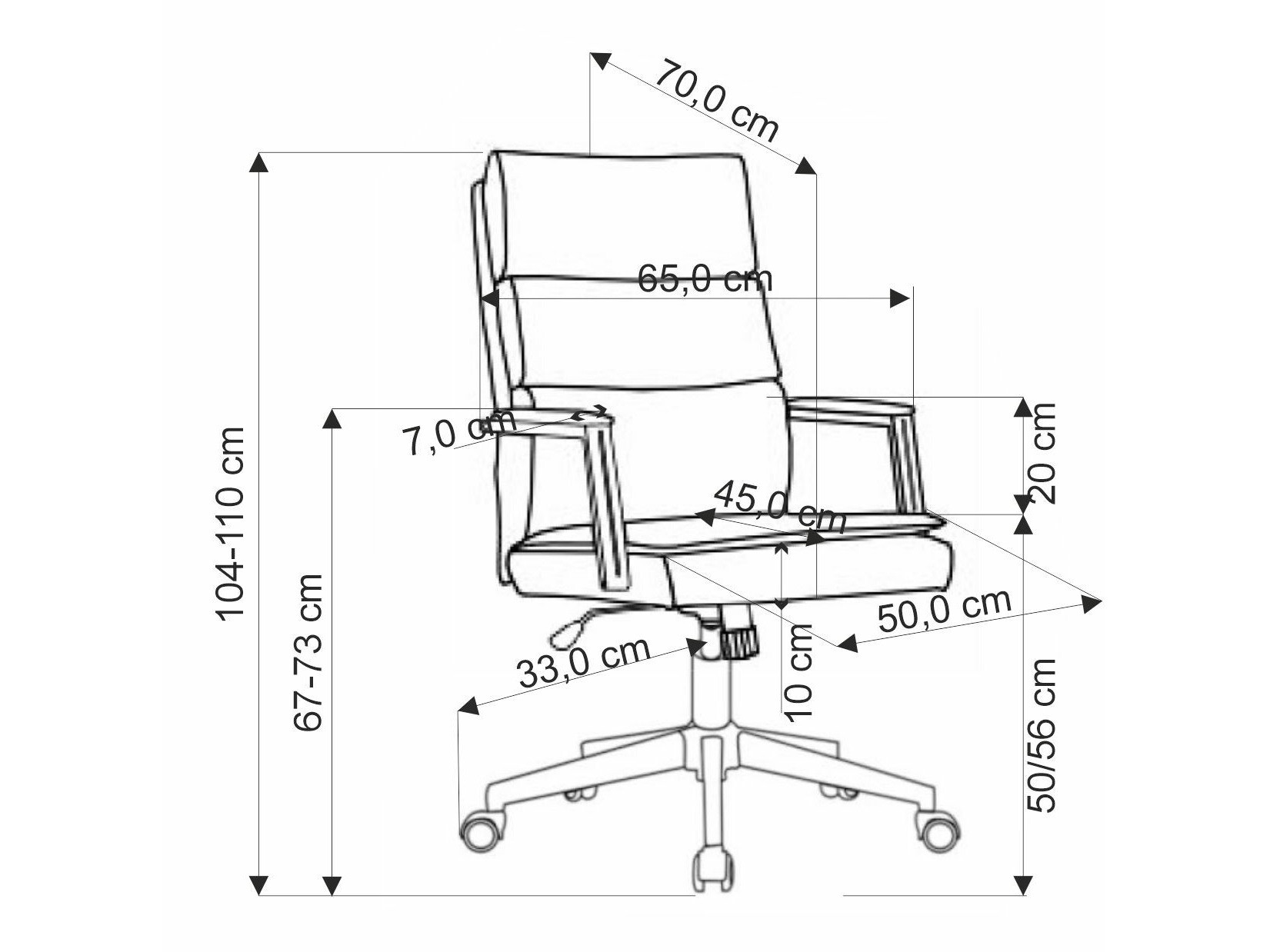 Bureaustoel Houston 1834 (Grijs)