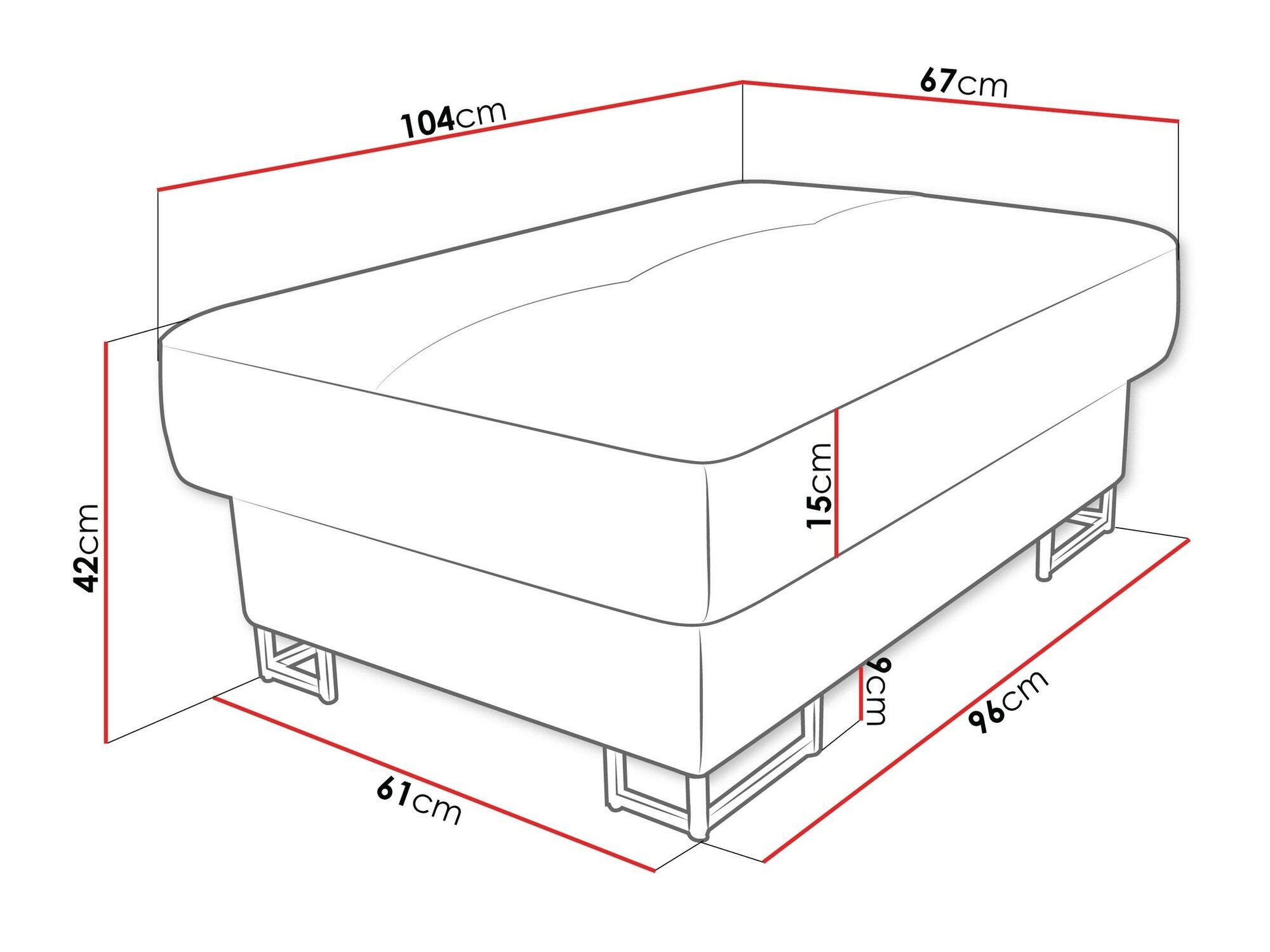 Gestoffeerde hocker Comfivo 238 (Muna 14 + Uttario Velvet 2980)
