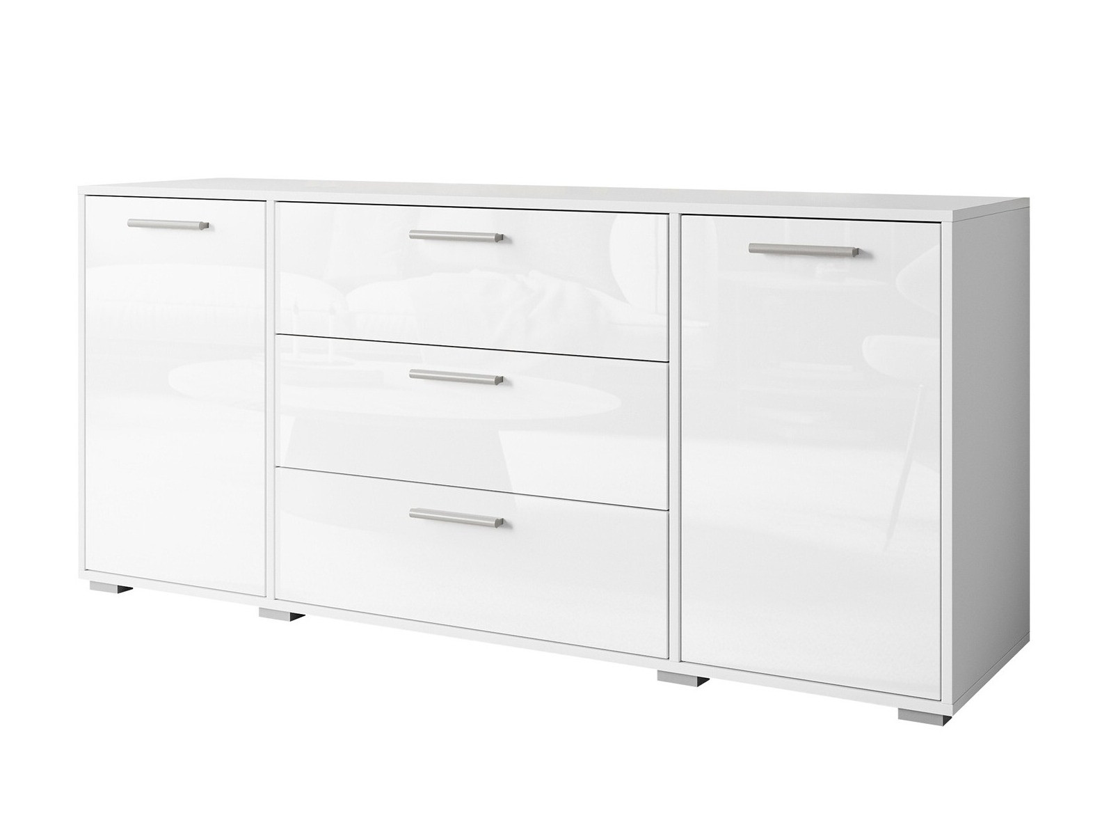 Ladekast Sarasota 174 (Wit + Glanzend wit)