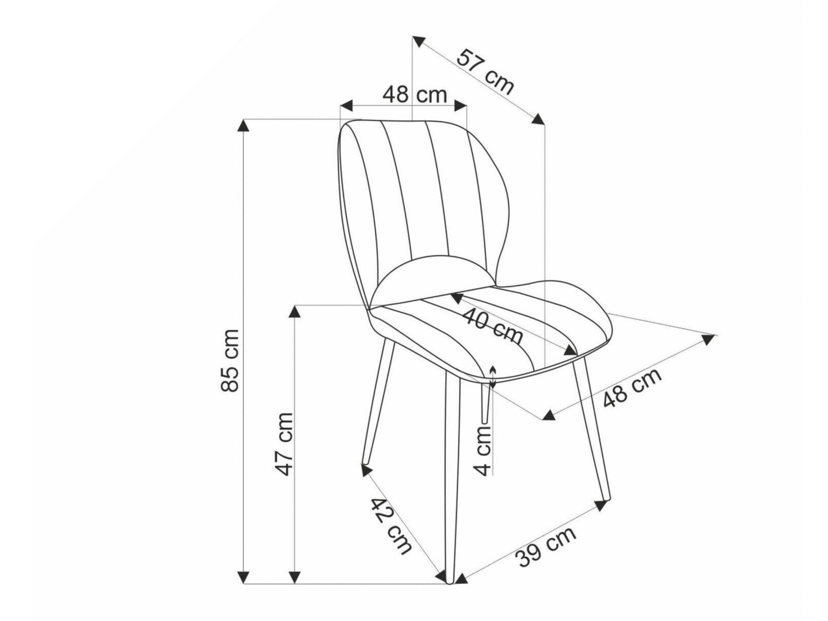 Stoel Houston 1738 (Geel)