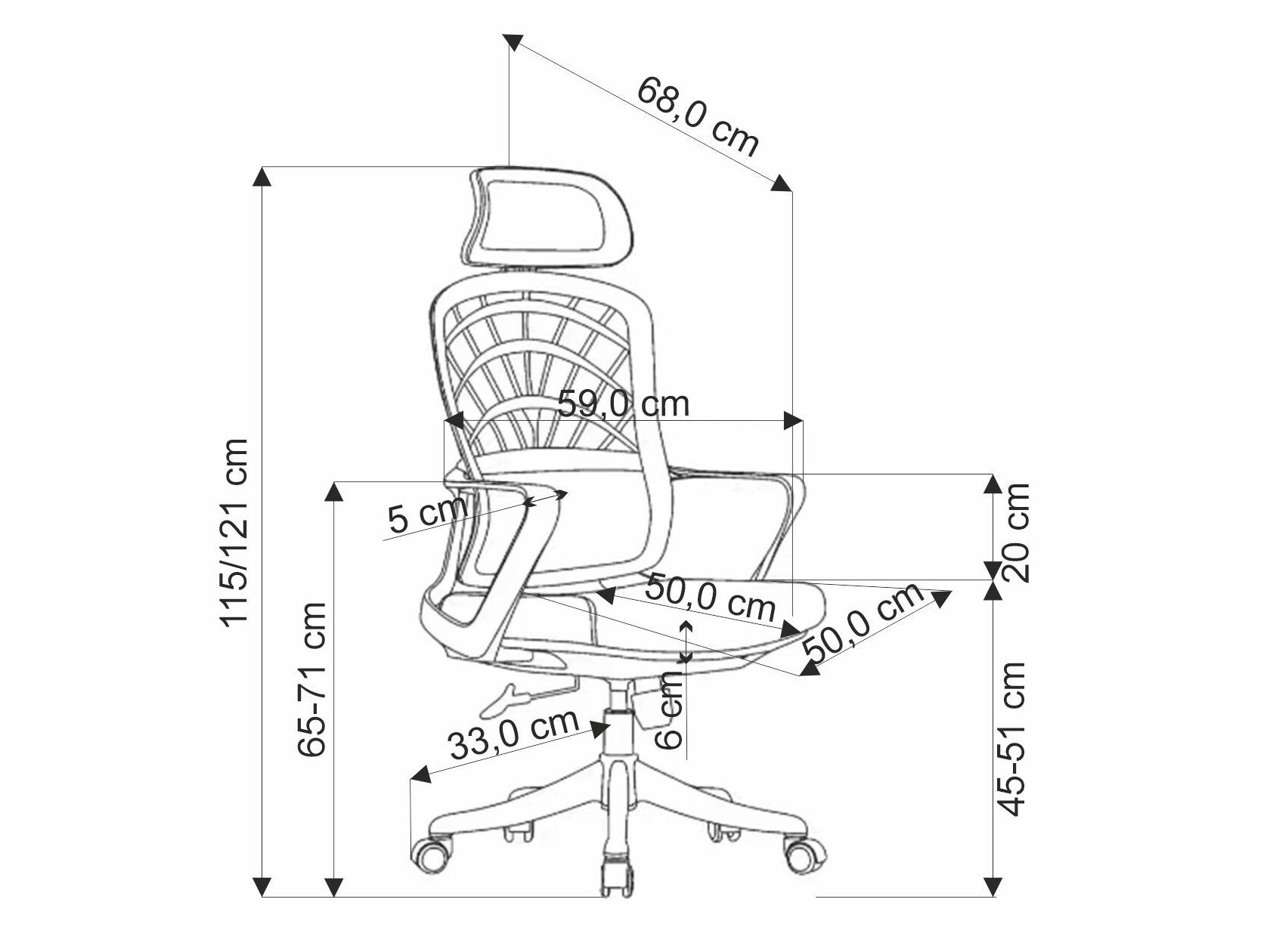 Bureaustoel Houston 1836