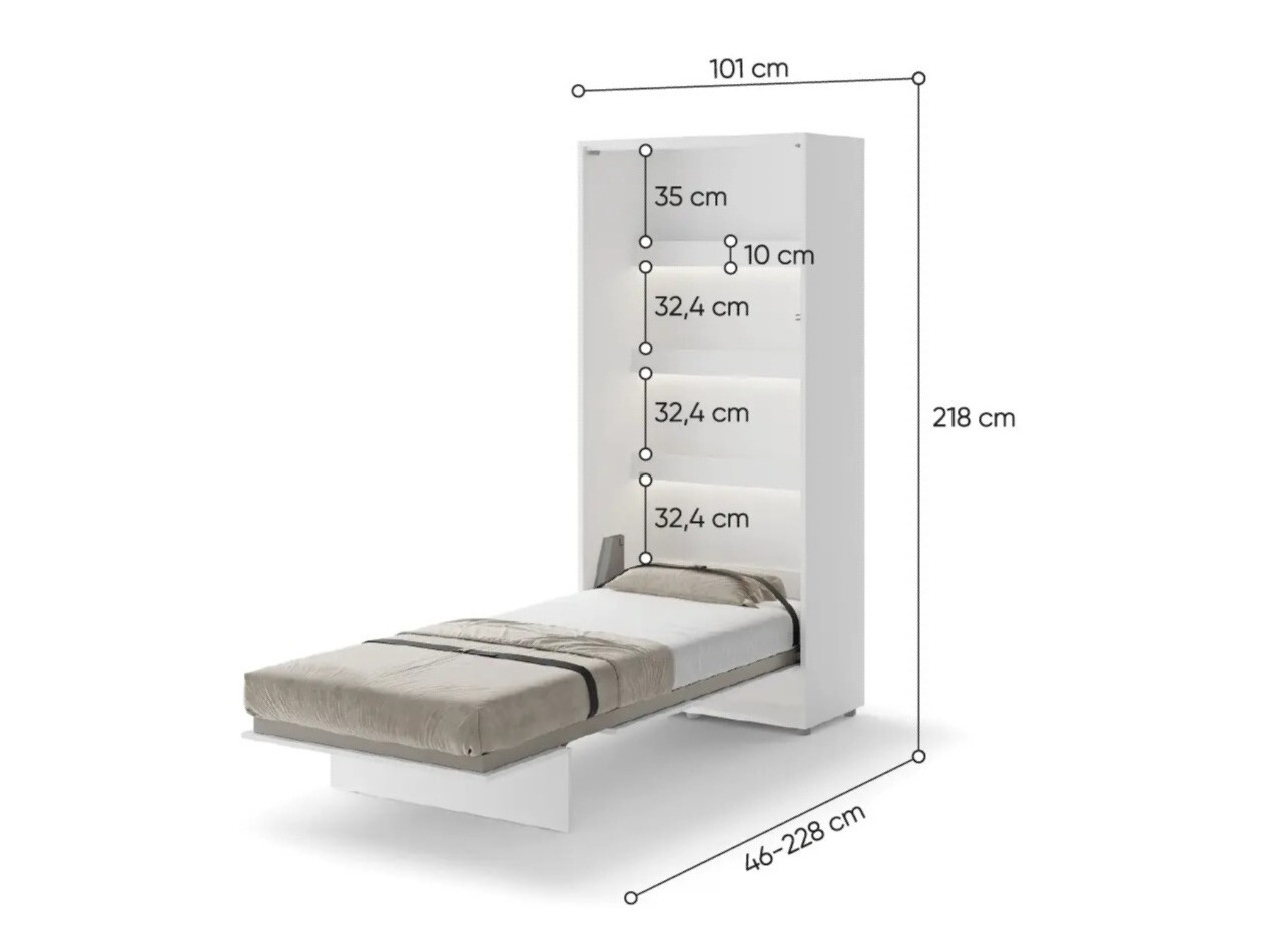 Muurbed Concept Pro Lenart Levfere 102 (Wit)