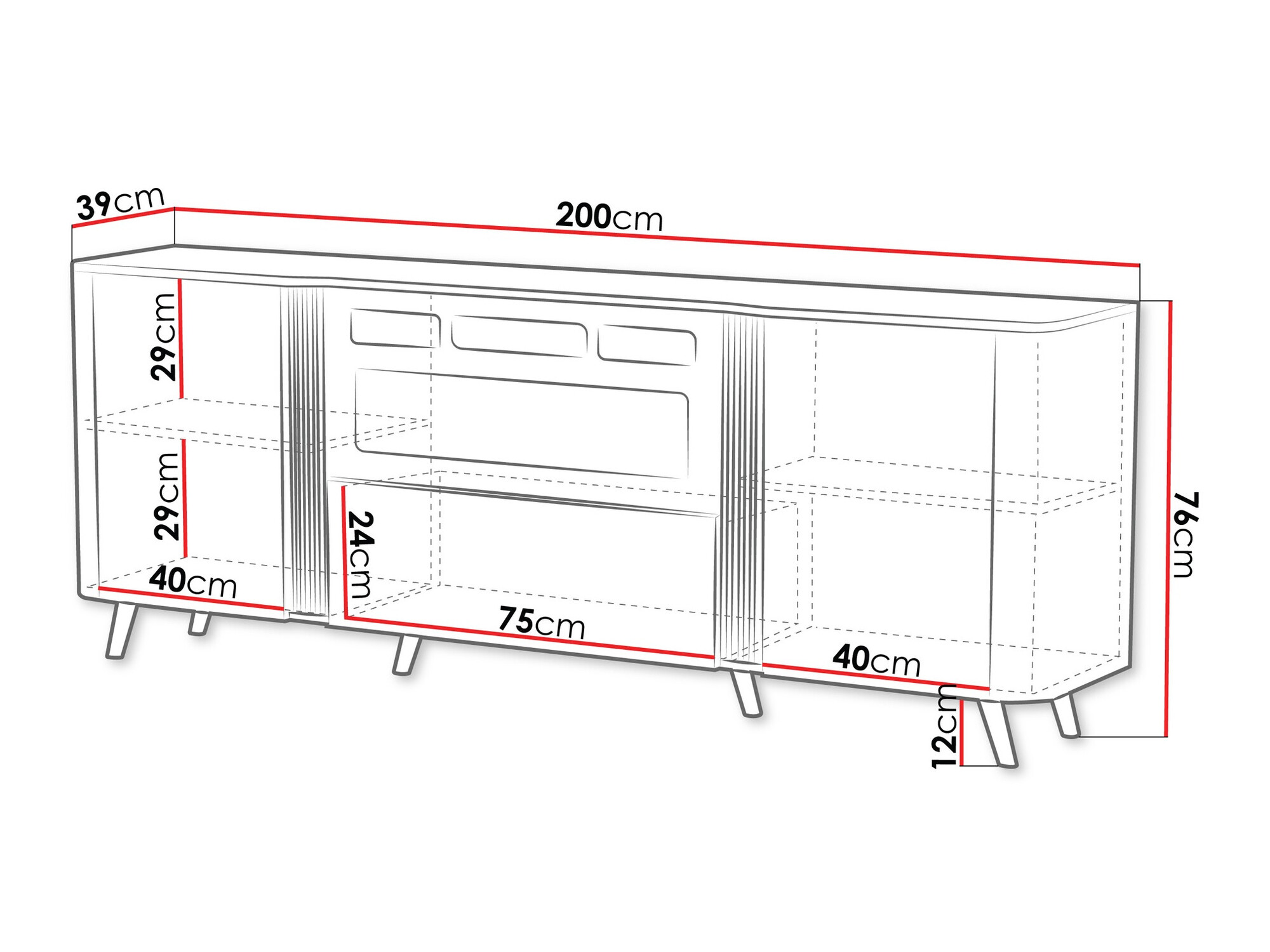 Dressoir Modus I (Zwart)