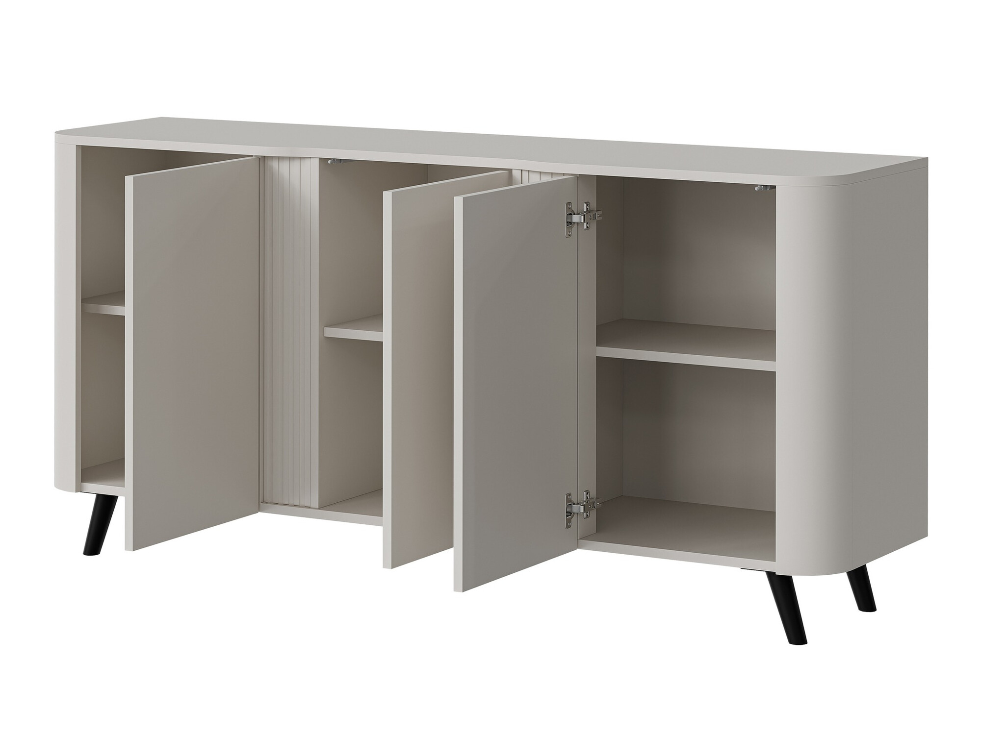 Dressoir Modus (Zwart + Zwart marmer)