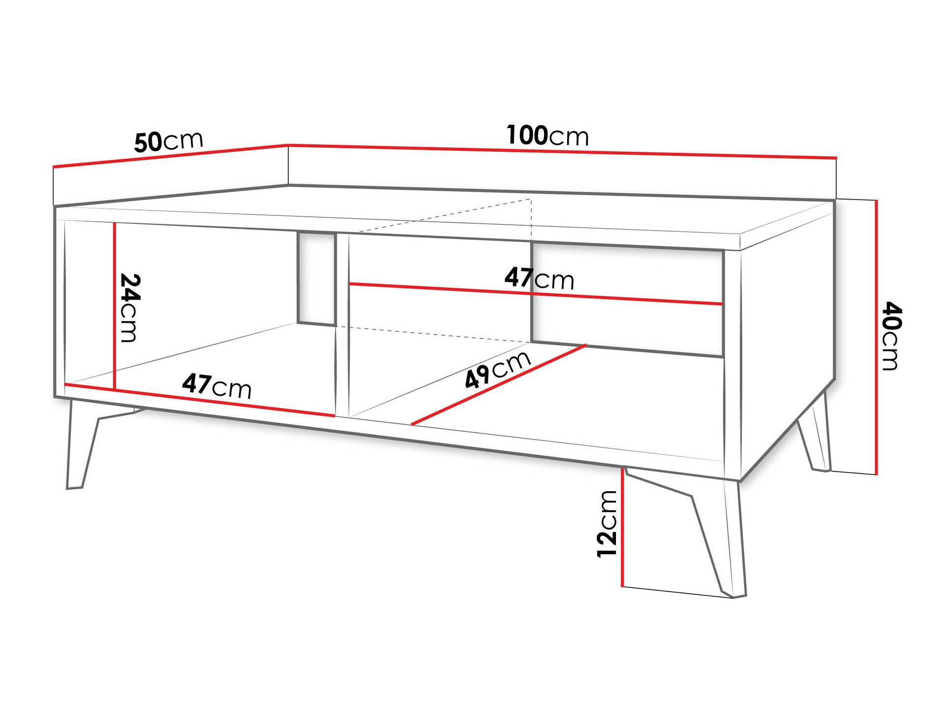 Salontafel Comfivo Arbutus (Wit)