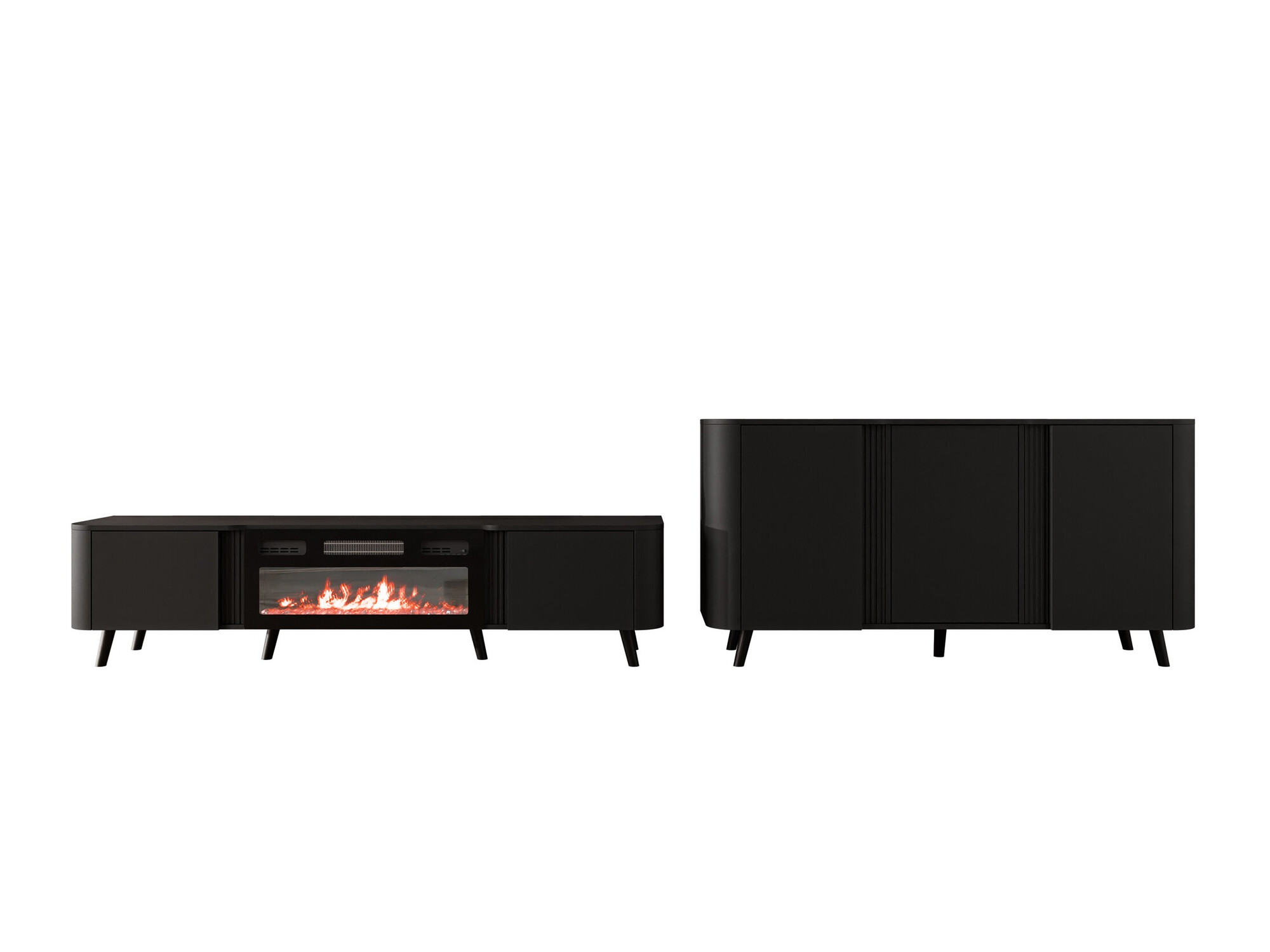 Woonkamerset Charlotte 204 (Zwart)