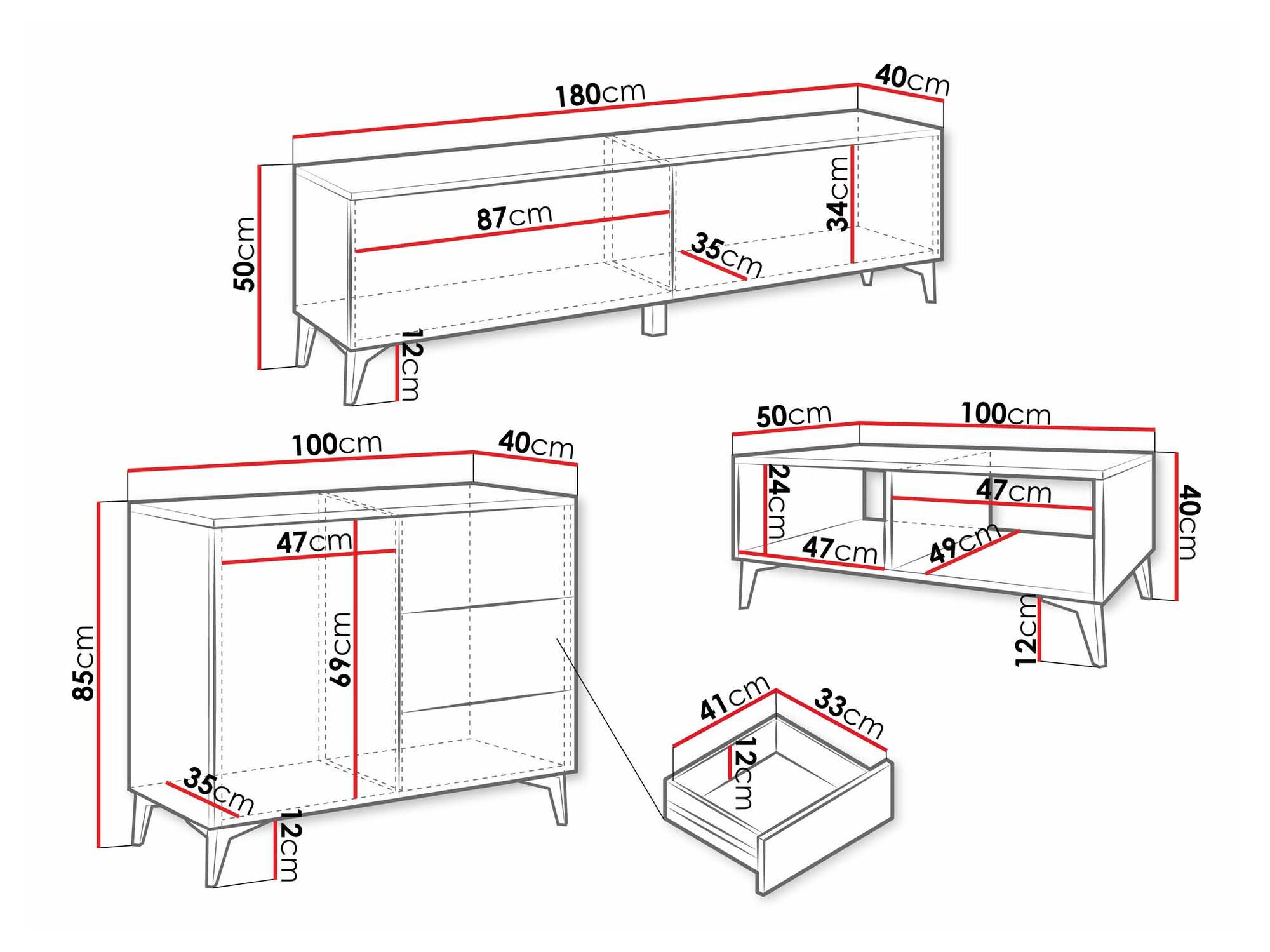 Woonkamerset Comfivo Virfera 107 (Beige + Glans beige)