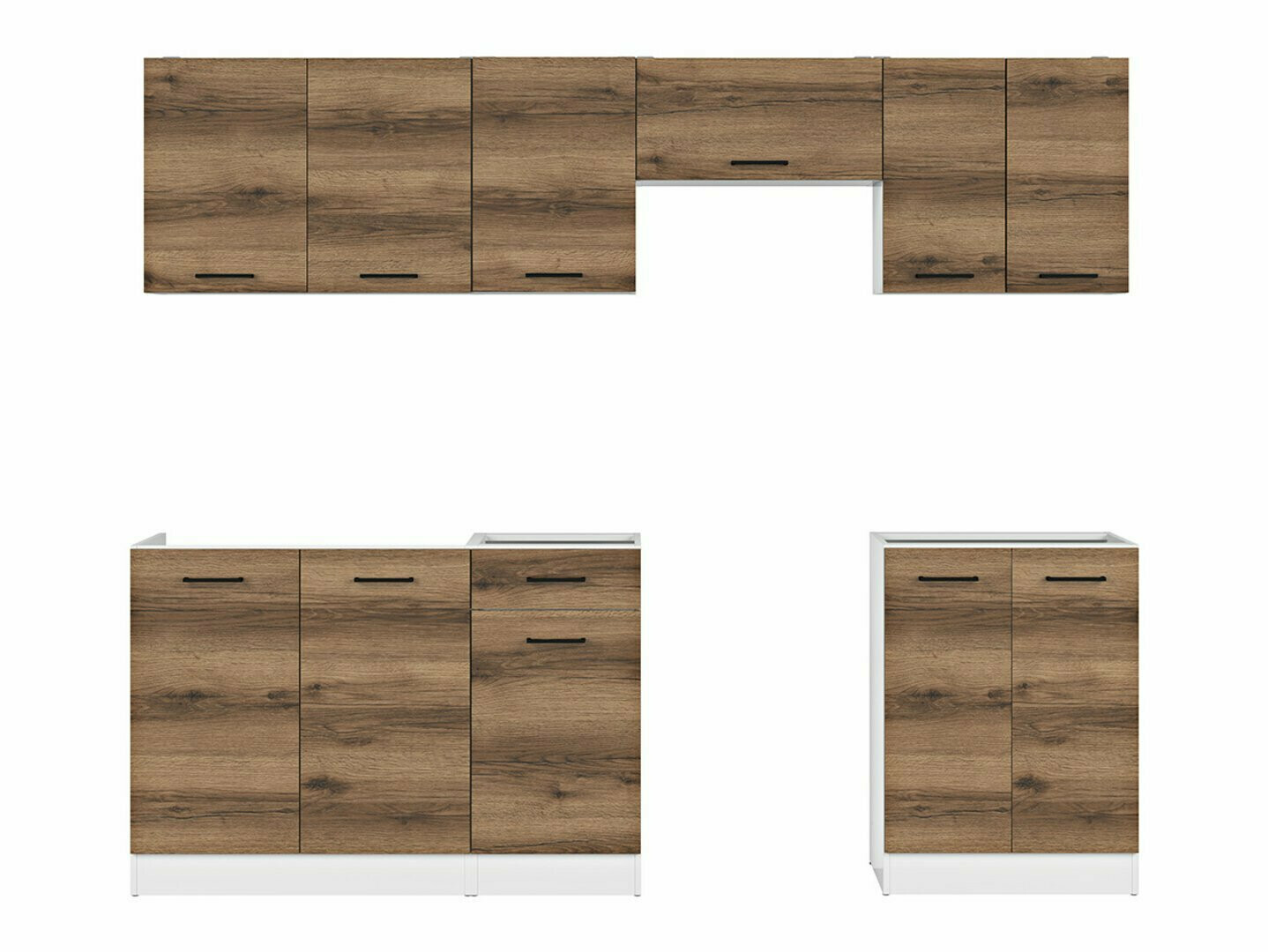 Keukenset Boston 498 (Donker delano-eik)