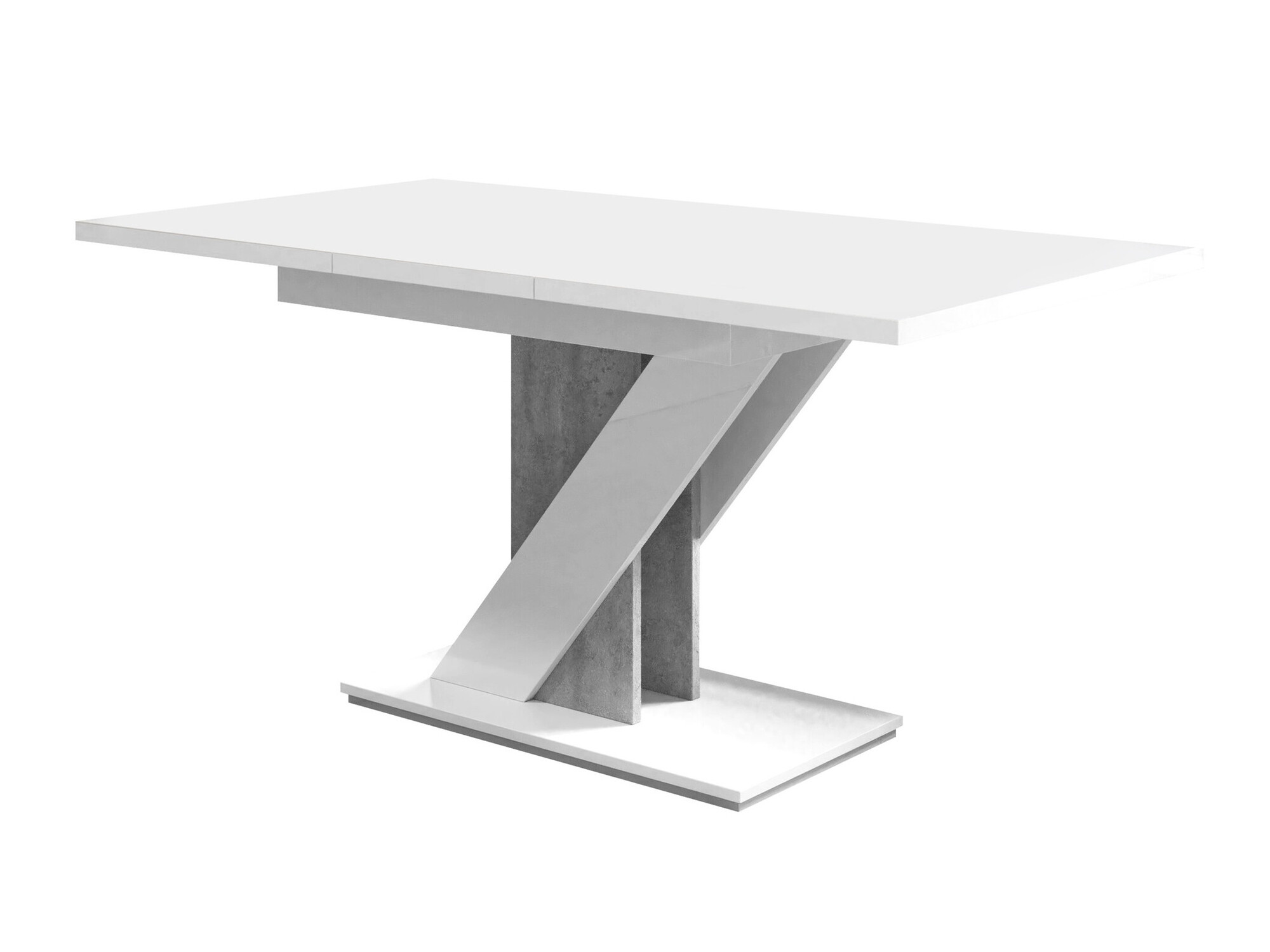 Tafel Goodyear 105 (Glanzend wit + Beton)