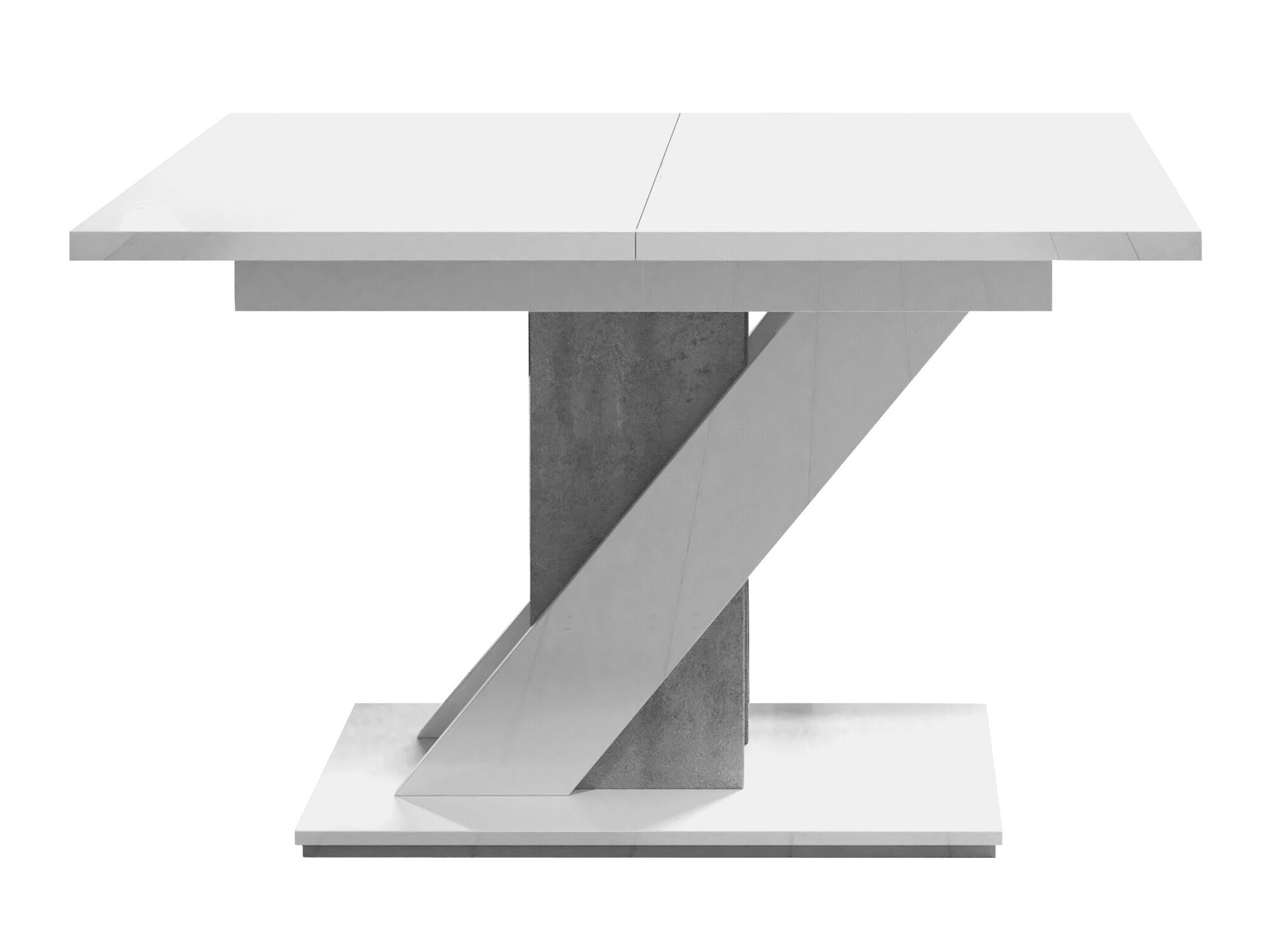 Tafel Goodyear 105 (Glanzend wit + Beton)