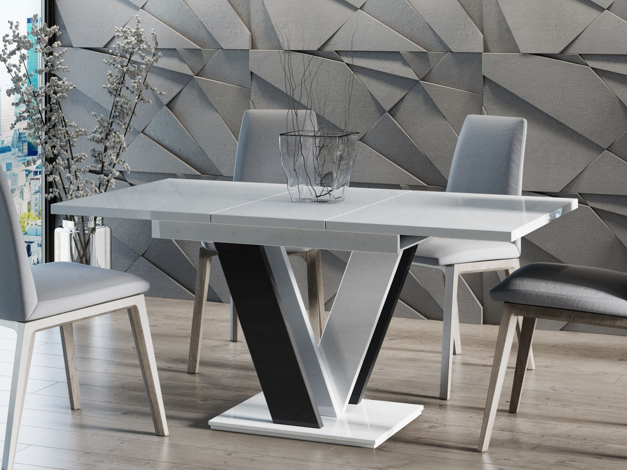 Tafel Musus (Glanzend wit + Glanzend zwart)