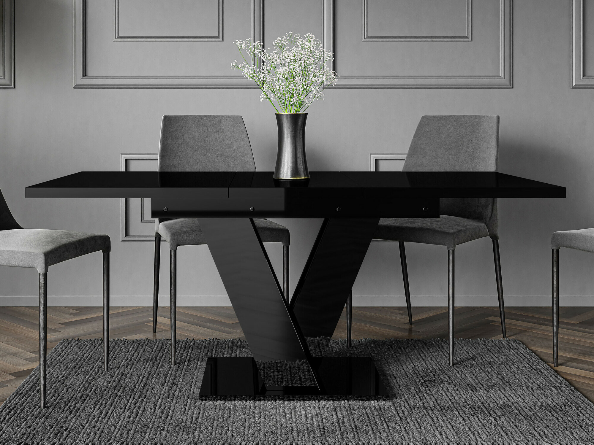 Tafel Musus (Glanzend zwart)