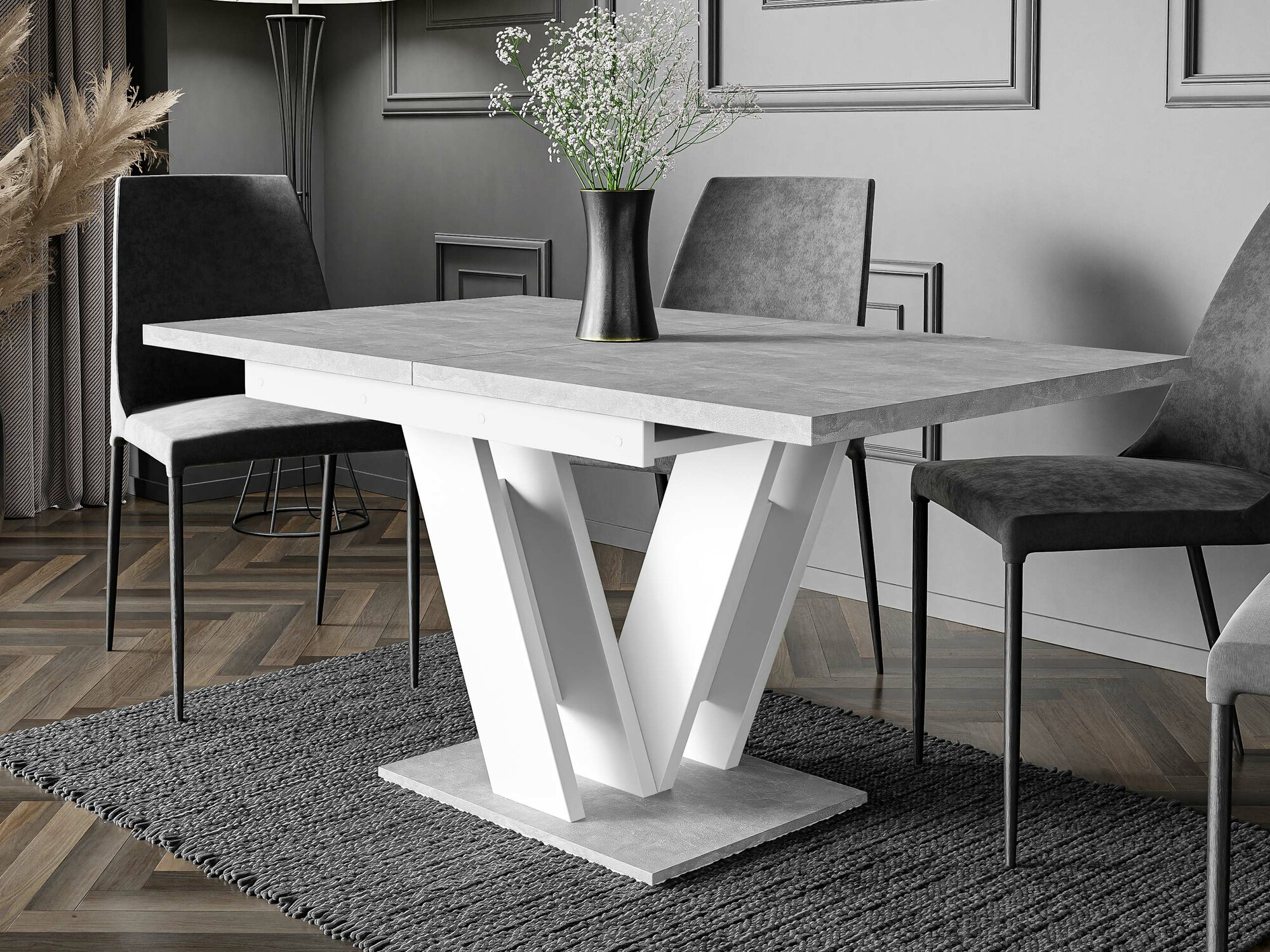 Tafel Musus (Wit + Beton)