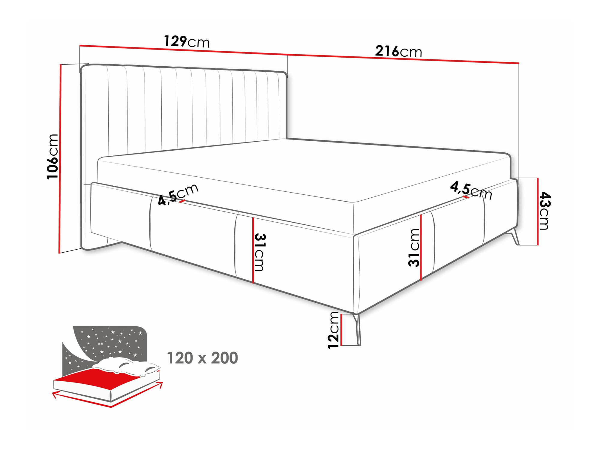 Bed ComfiDream 173 (Fresh 32)