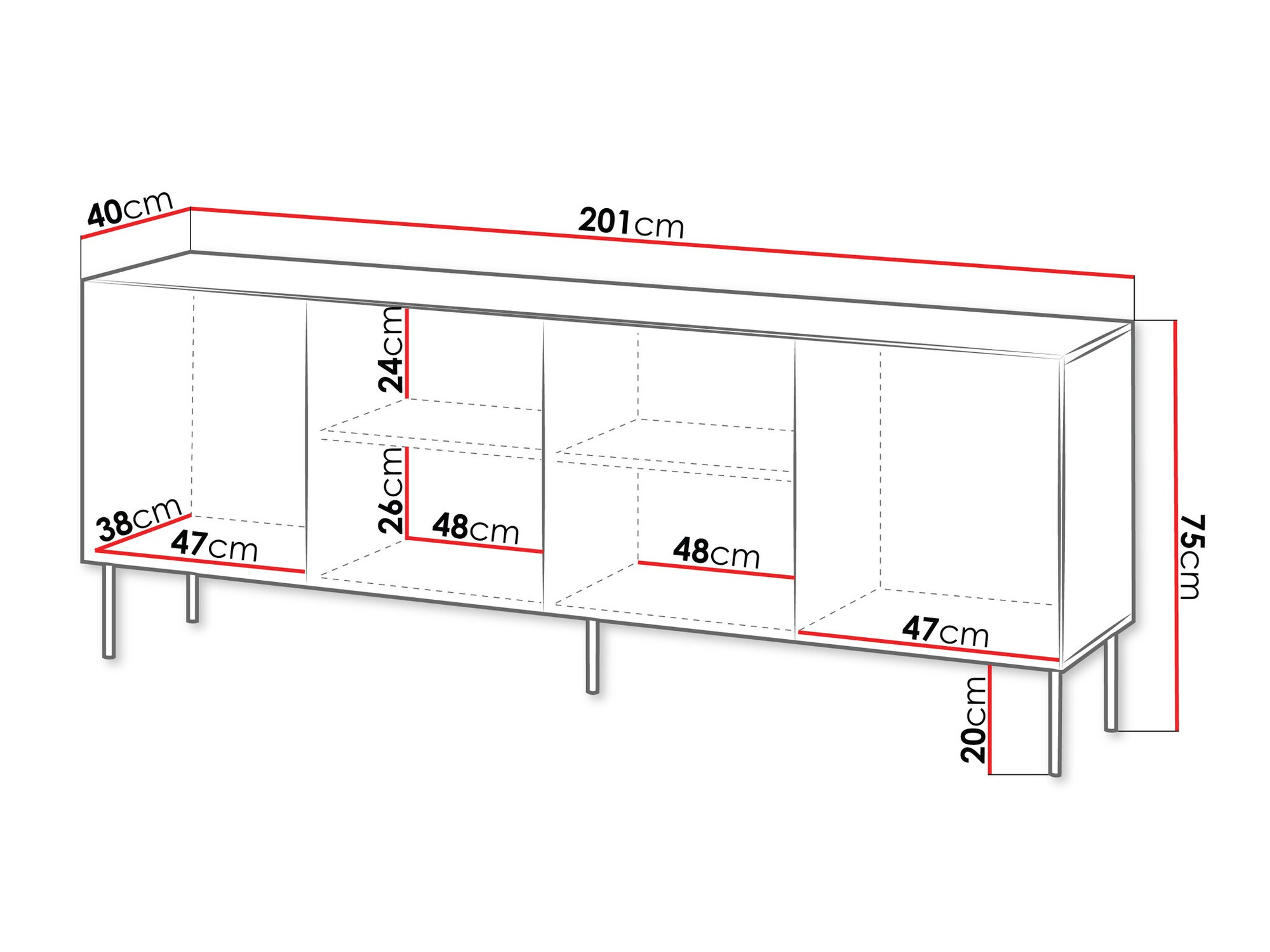 Dressoir Evavese 101 (Beige)