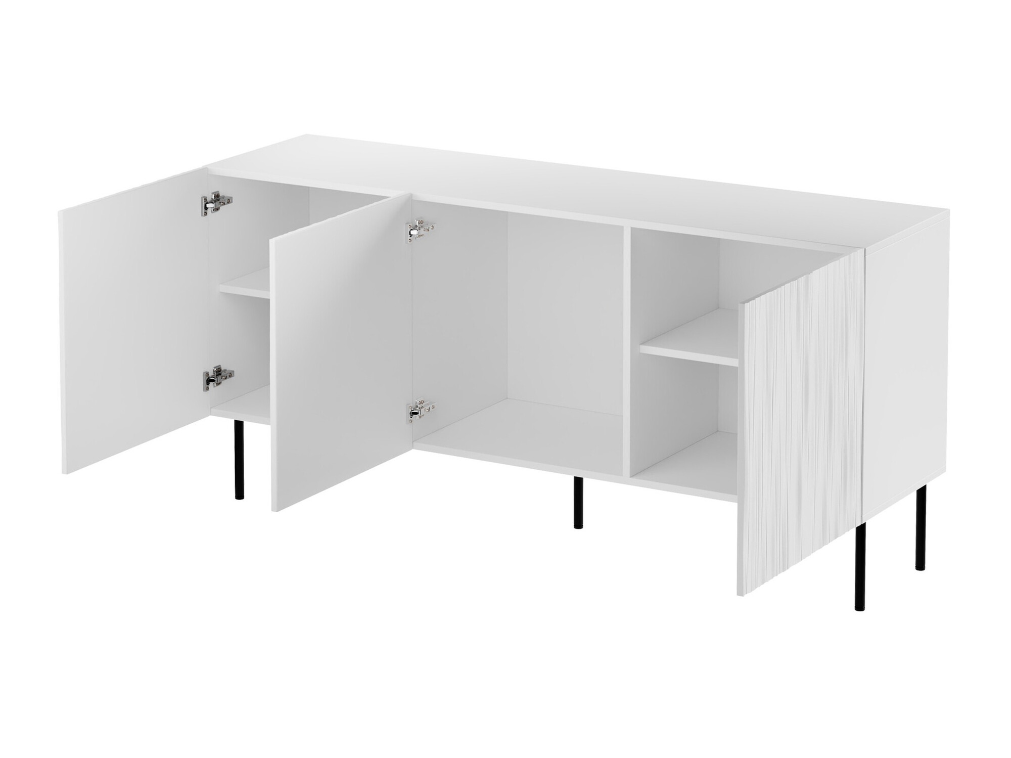 Dressoir Lorelbo 100 (Wit + Zwart)