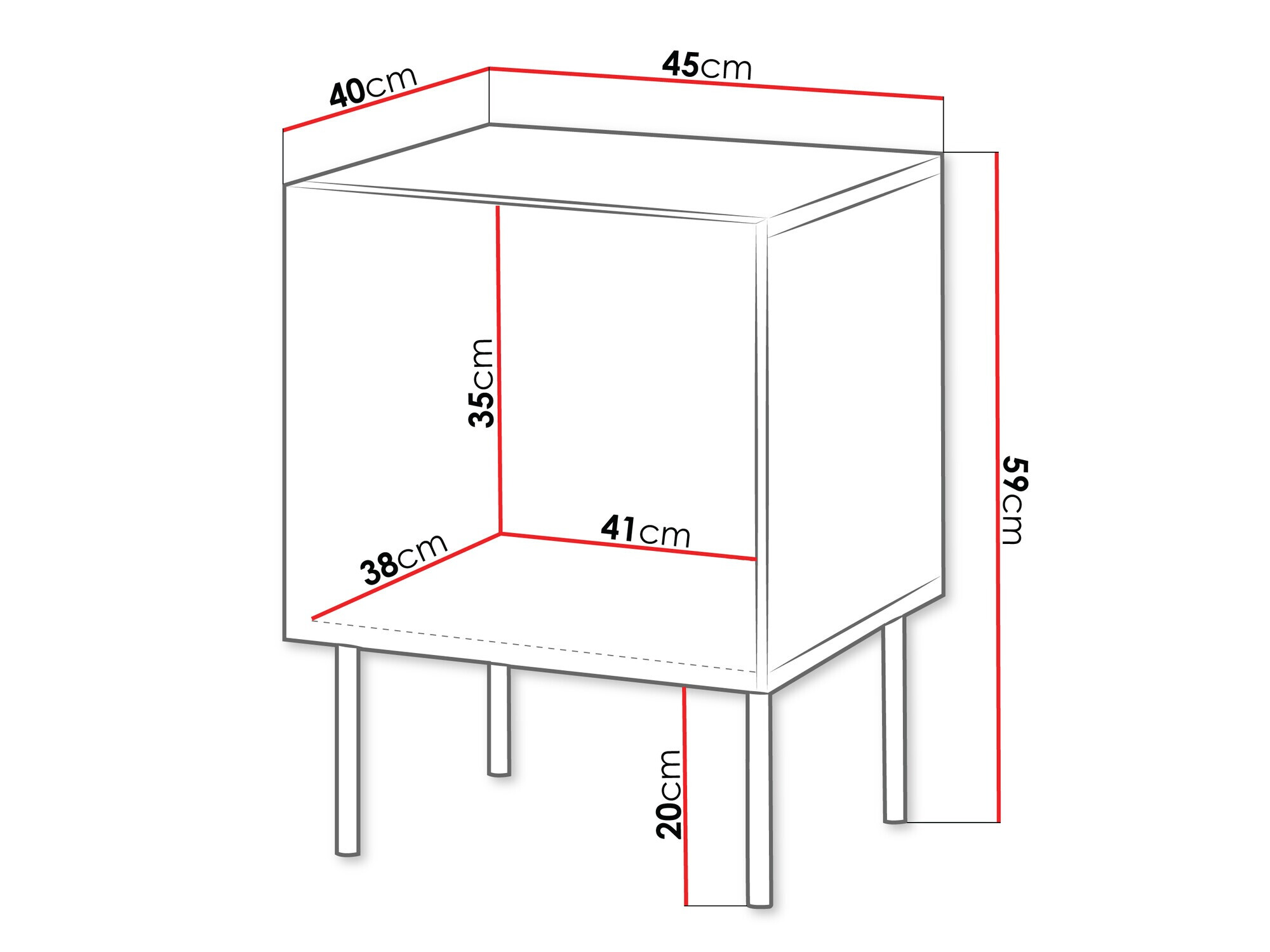 Een set nachtkastjes Tolfelo 104 (Zwart)