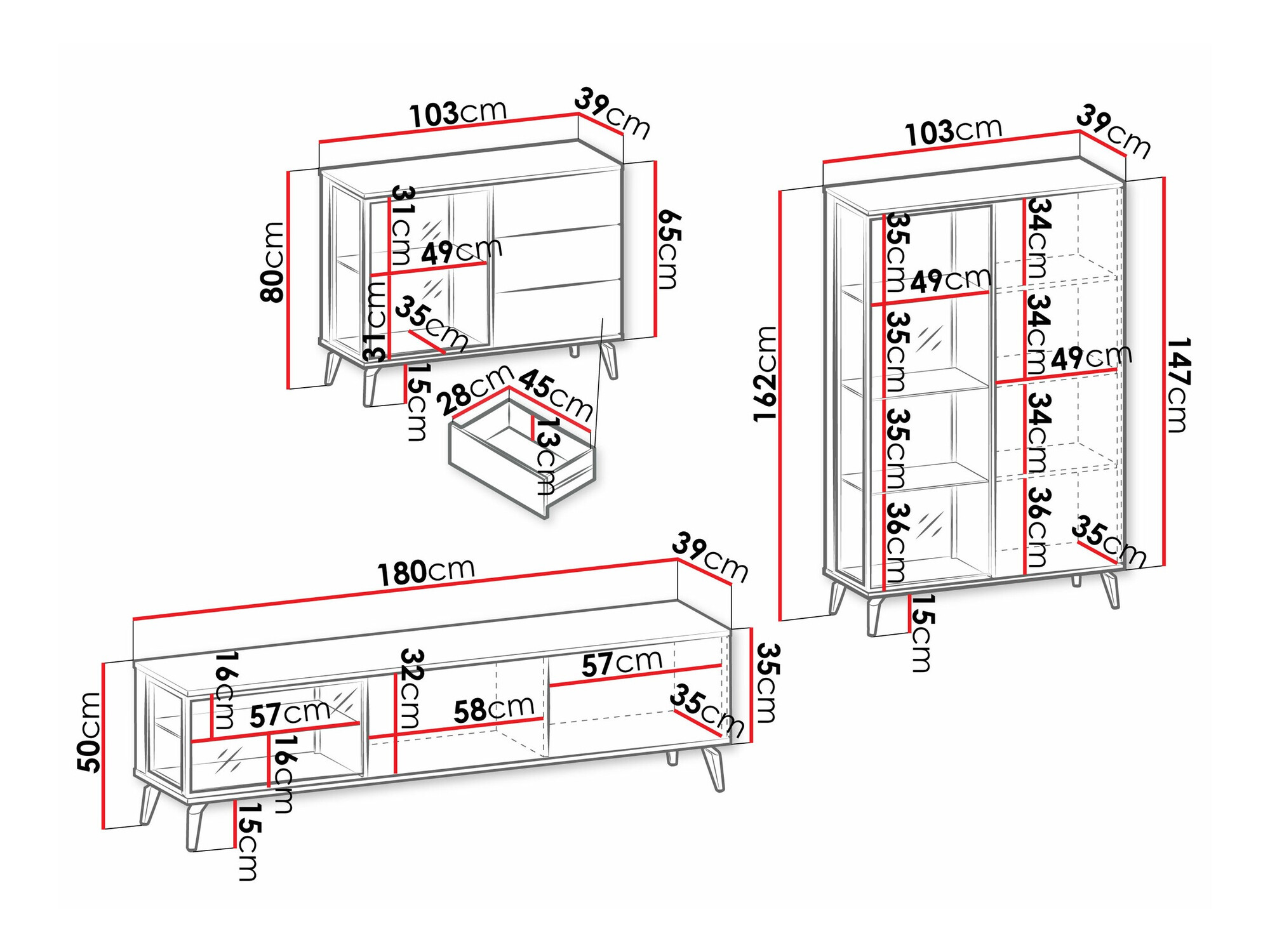 Woonkamerset Salcira 104
