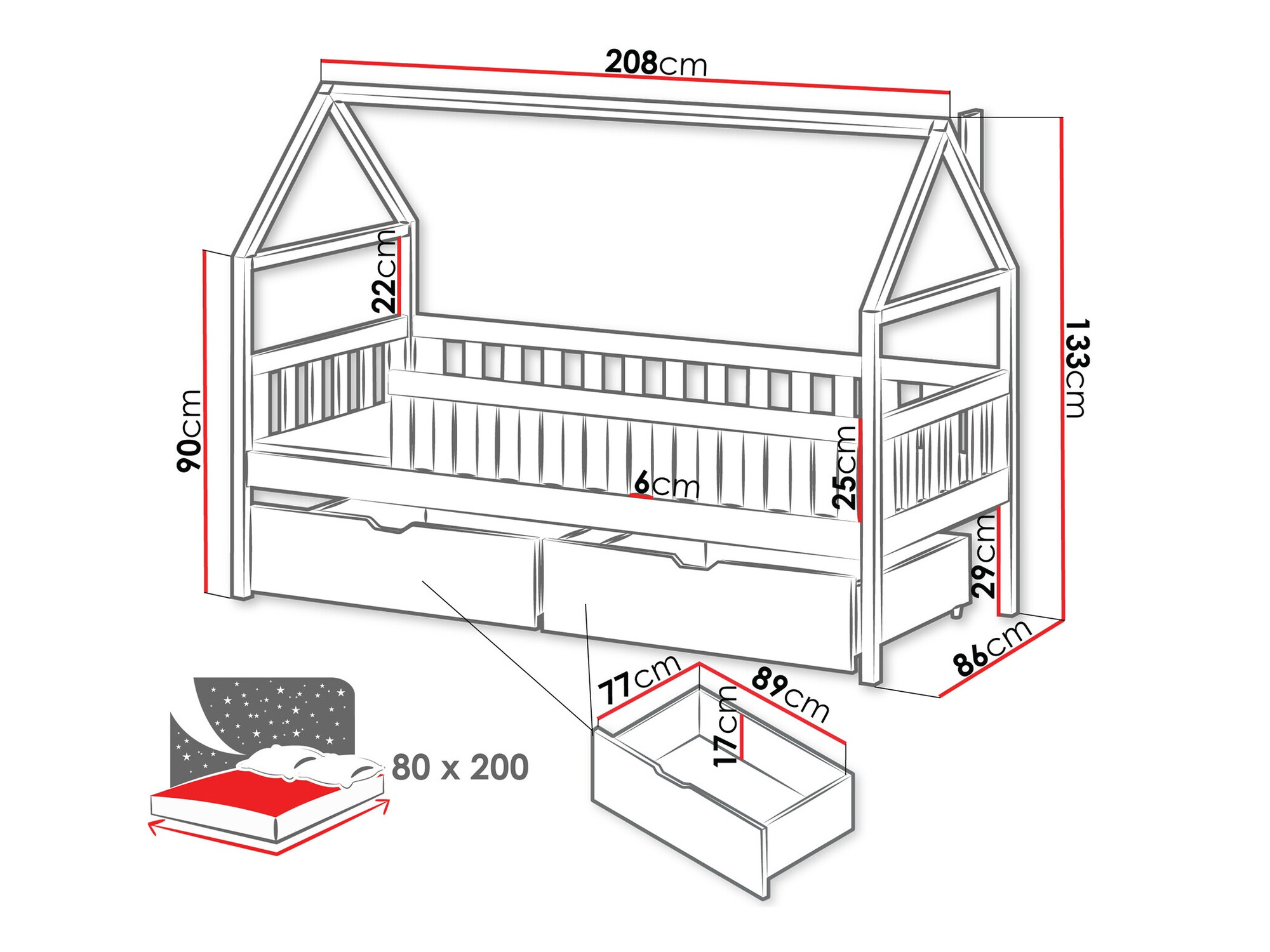 Bed Vista 116 (Grenen)