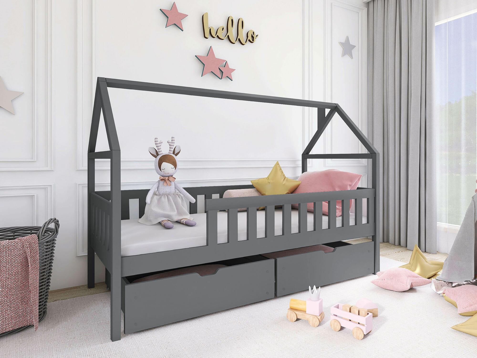 Bed Vista 116 (Grijs)