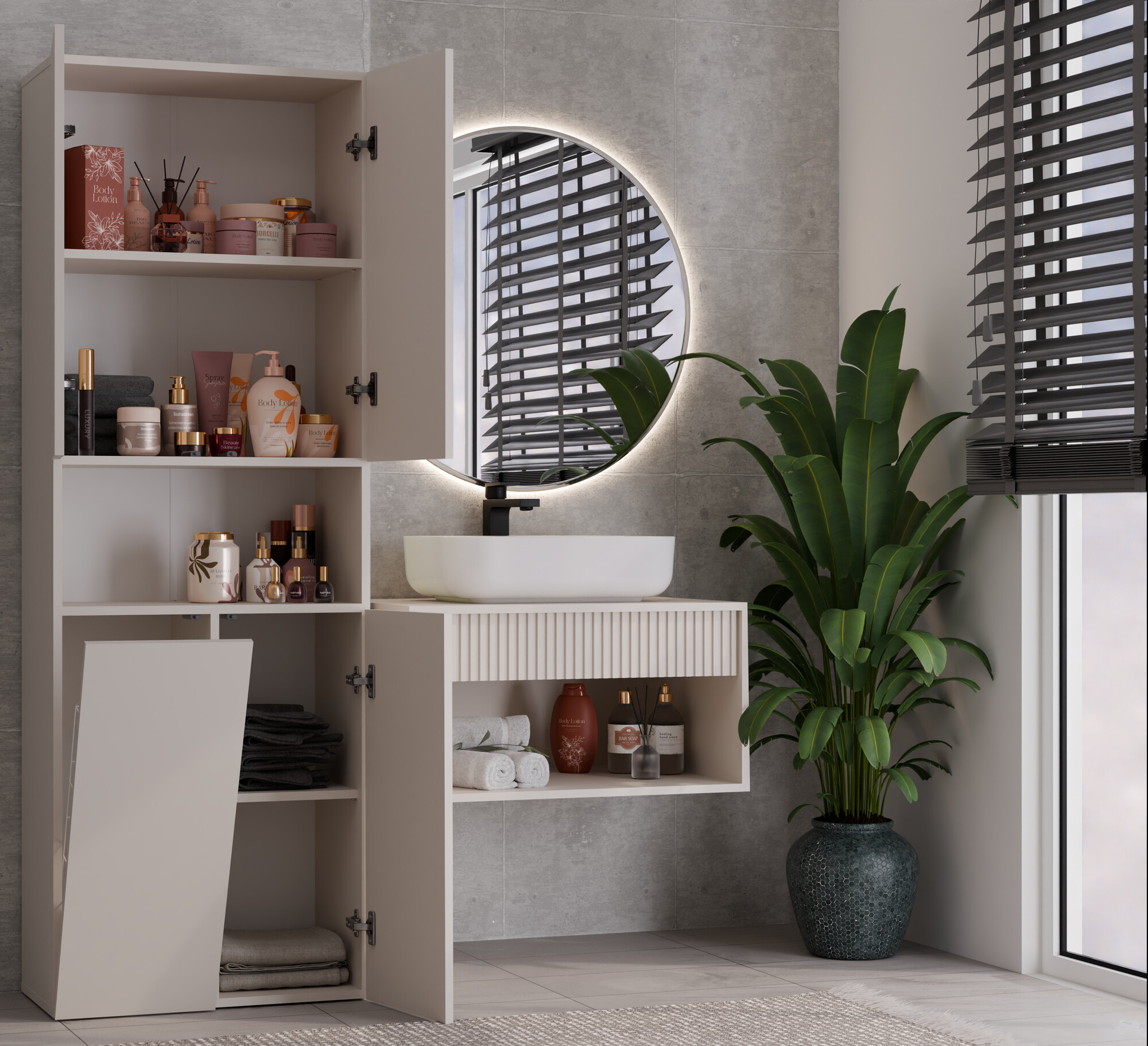 Staand badkamermeubel Nolmaru 101 (Kasjmier)