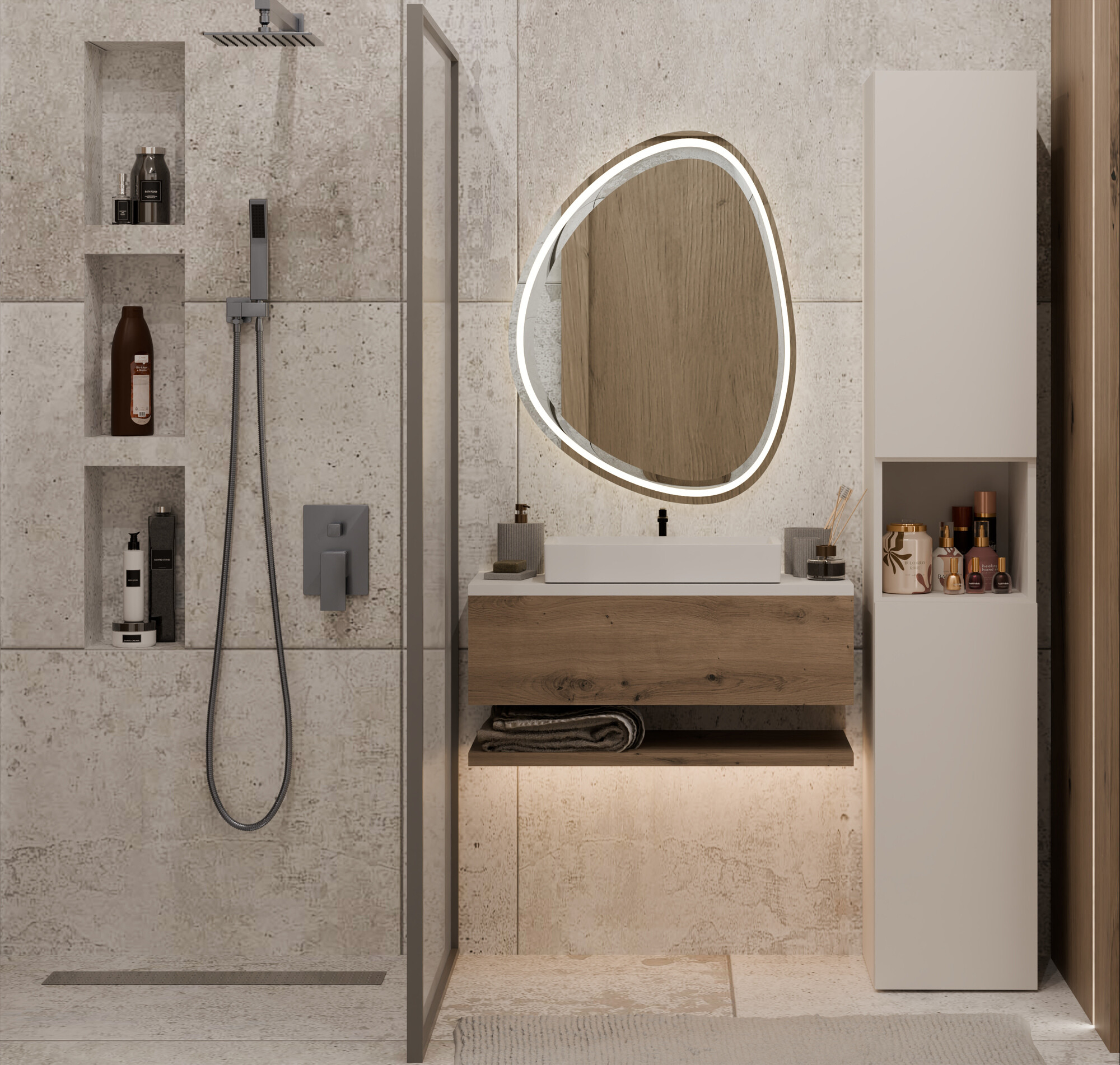 Staand badkamermeubel Nolmaru 104 (Kasjmier)