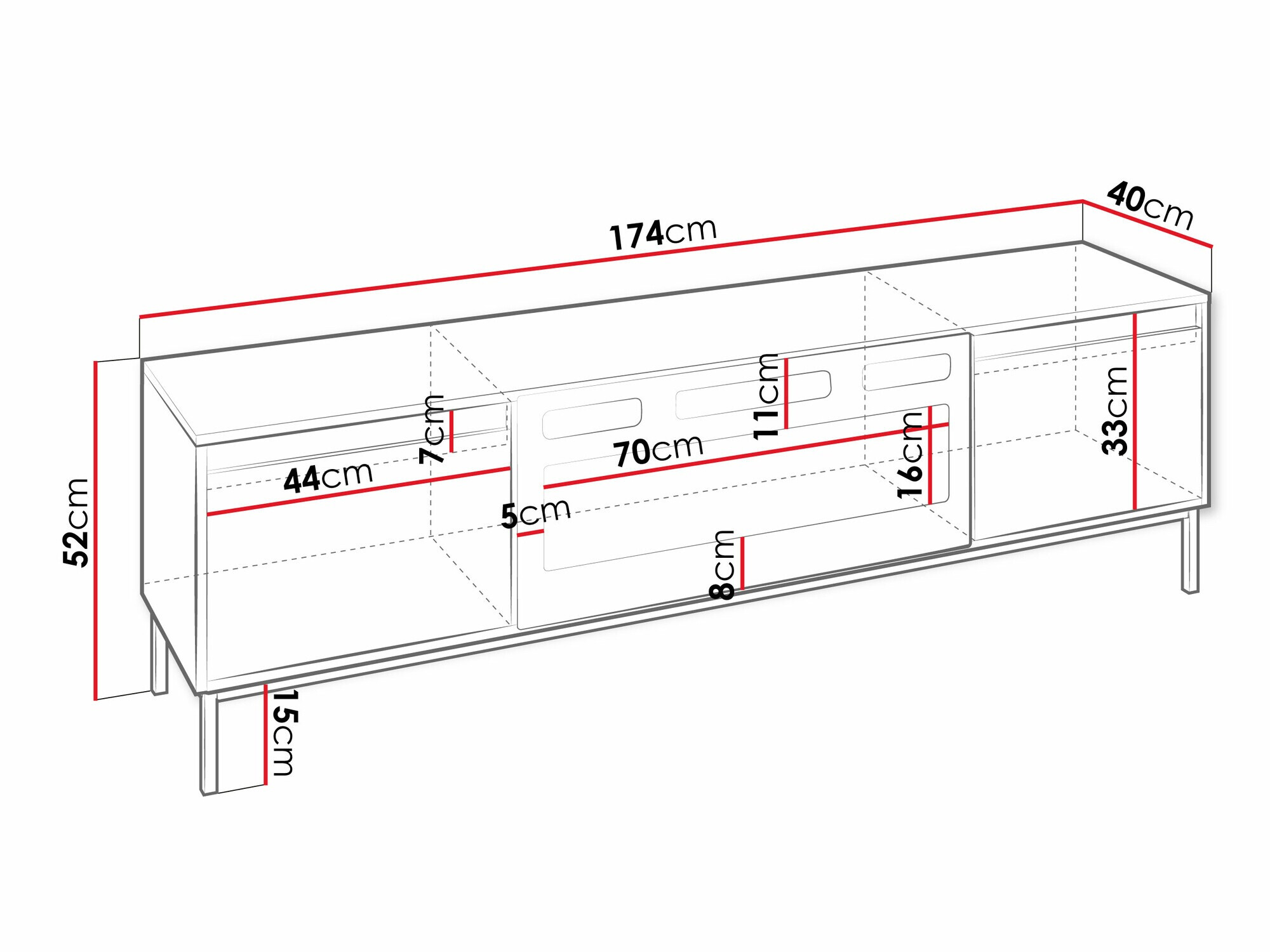 TV-meubel Comfivo Delruva 107 (Kasjmier)
