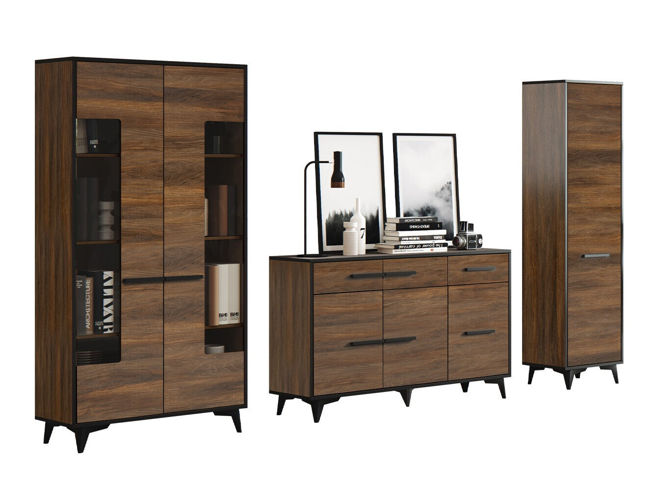 Woonkamerset Avimora 113 (Notenhout)