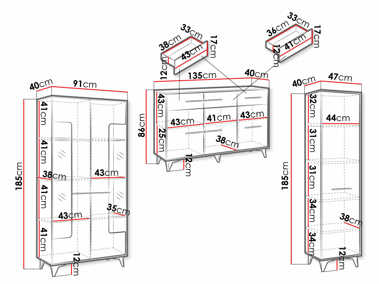 Woonkamerset Avimora 113 (Notenhout)