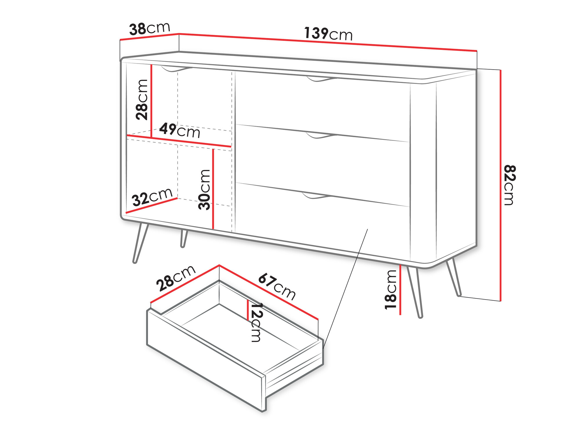 Ladekast Versoe 100 (Beige)